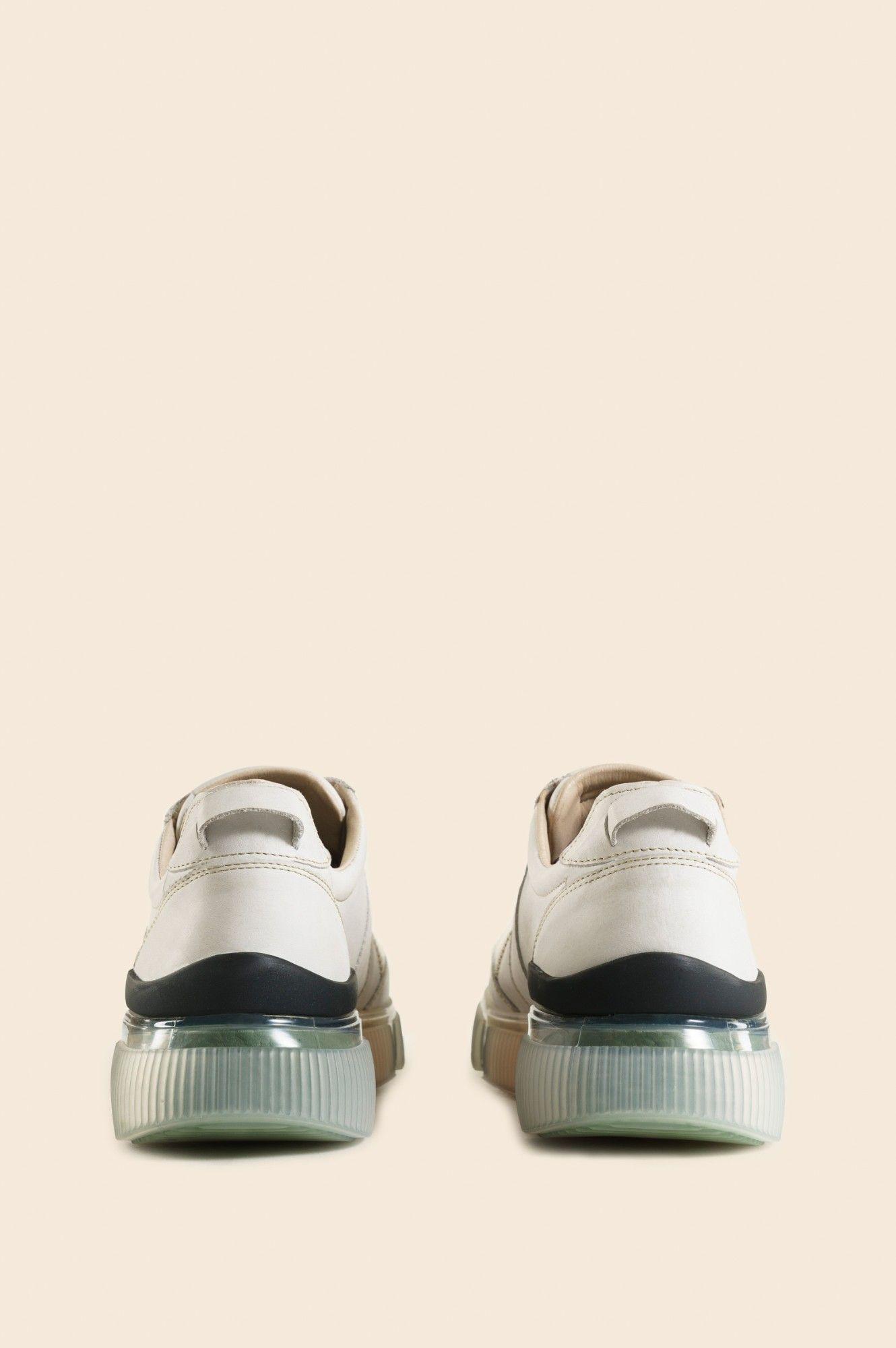 Vélez Zapatilla Tenis Halo Cuero Crosta Hombre Suela Degradé Blanco-2