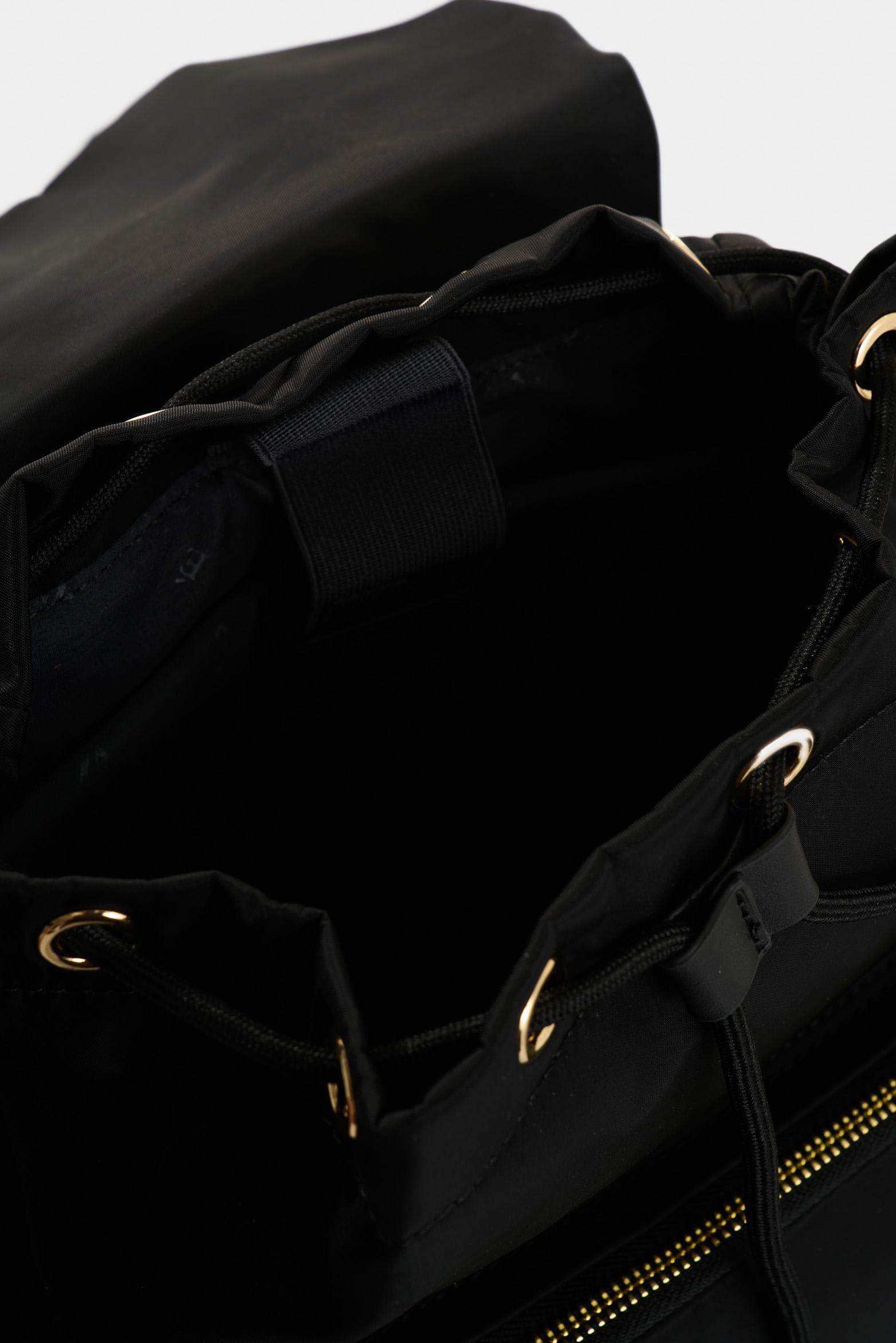 Vélez Tula Morral Mini Orión Lona Y Cuero Mujer Negro-4