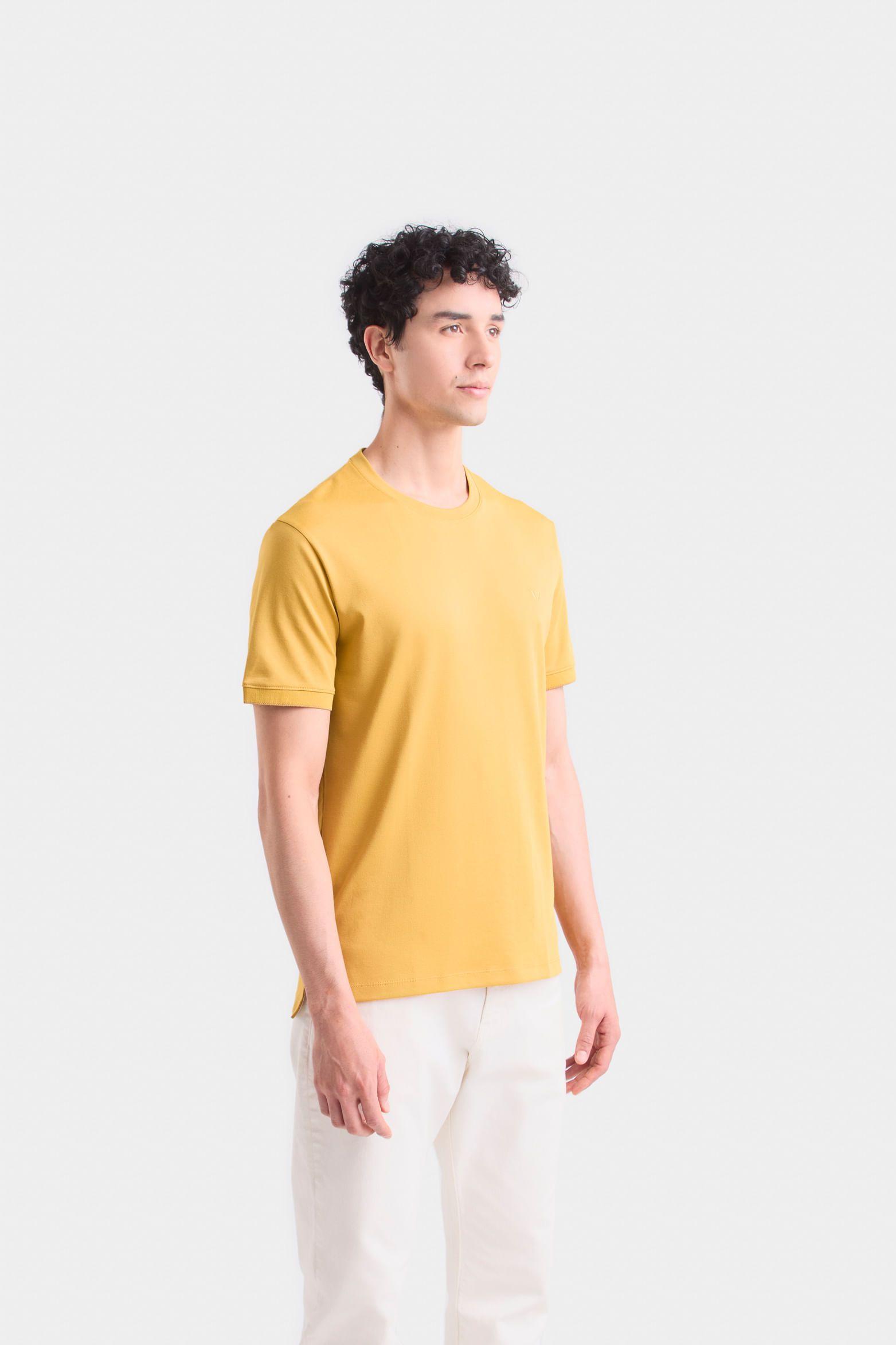 Vélez Camiseta Micropima Arizona Hombre Semi Ajustada Mostaza Xxl-2