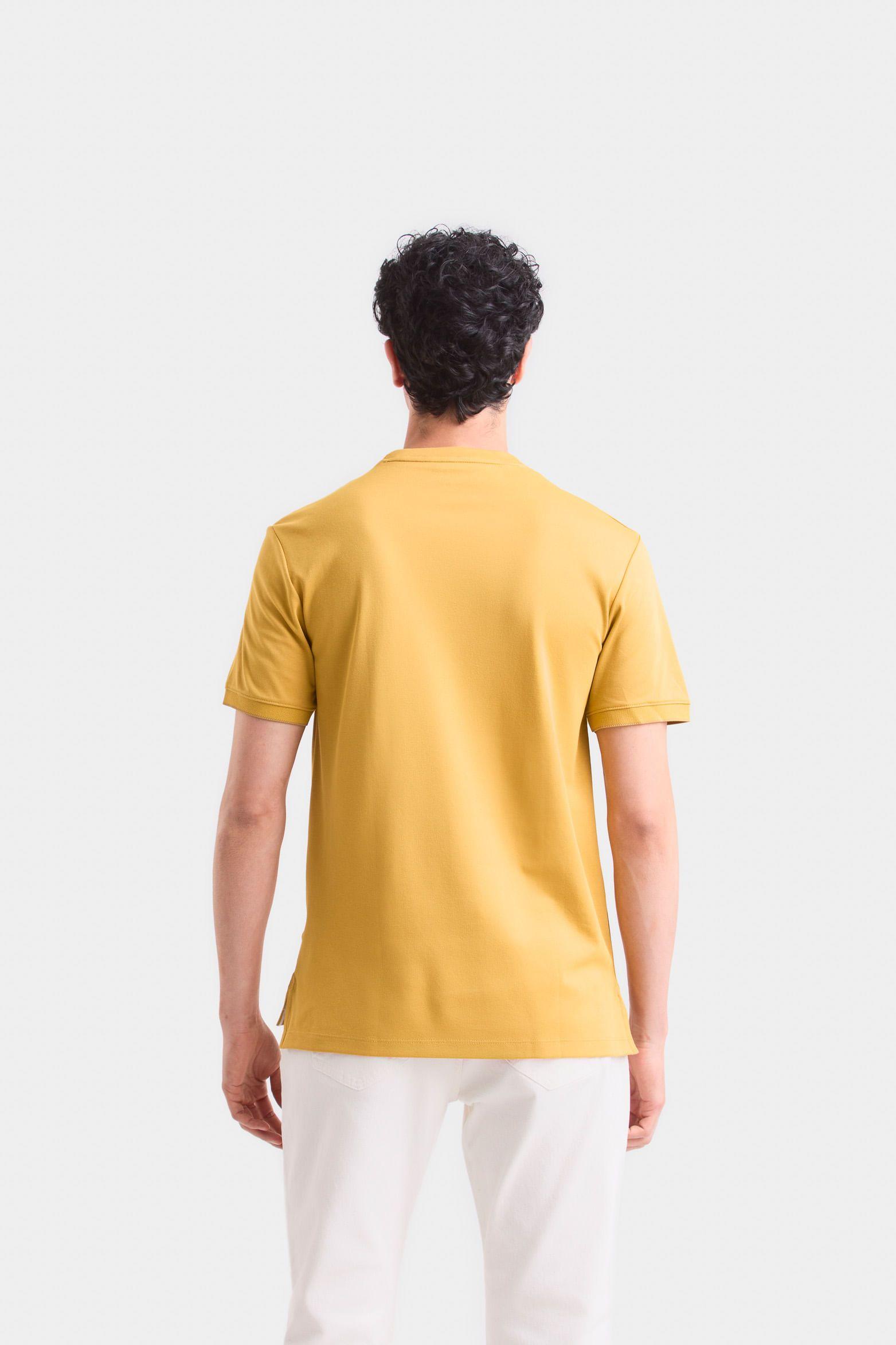 Vélez Camiseta Micropima Arizona Hombre Semi Ajustada Mostaza Xxl-4