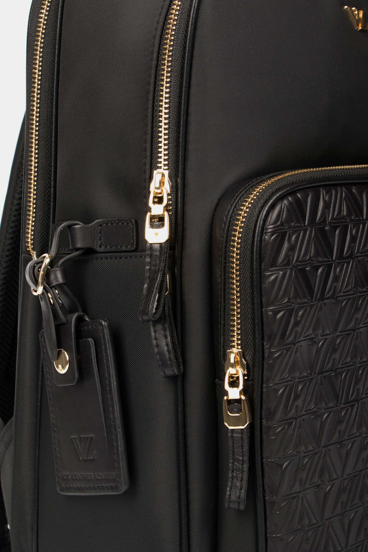 Vélez Mochila Nylon Monocromático Negro-4