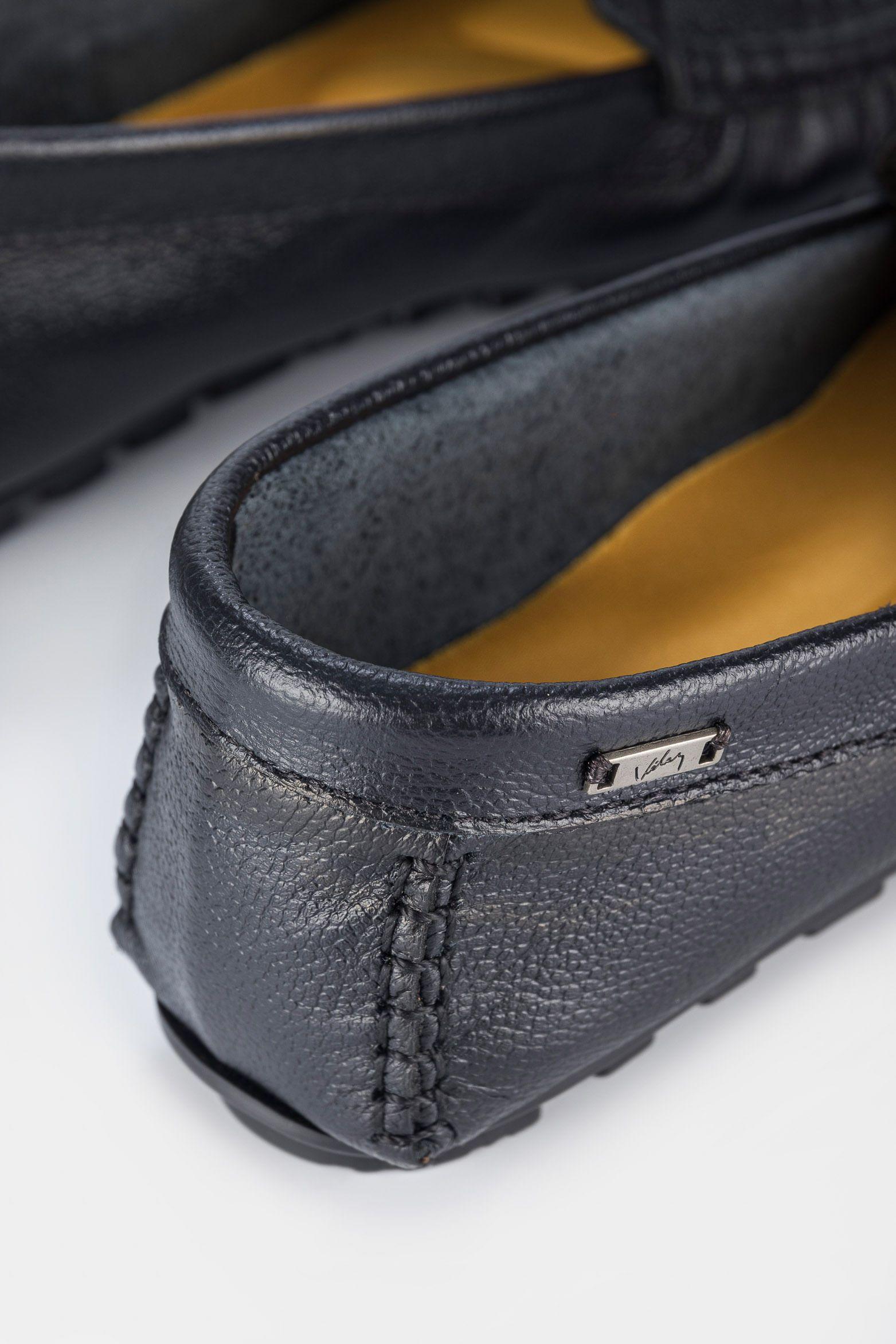 Mocasines denver de cuero para mujer grabado con placa negro-4