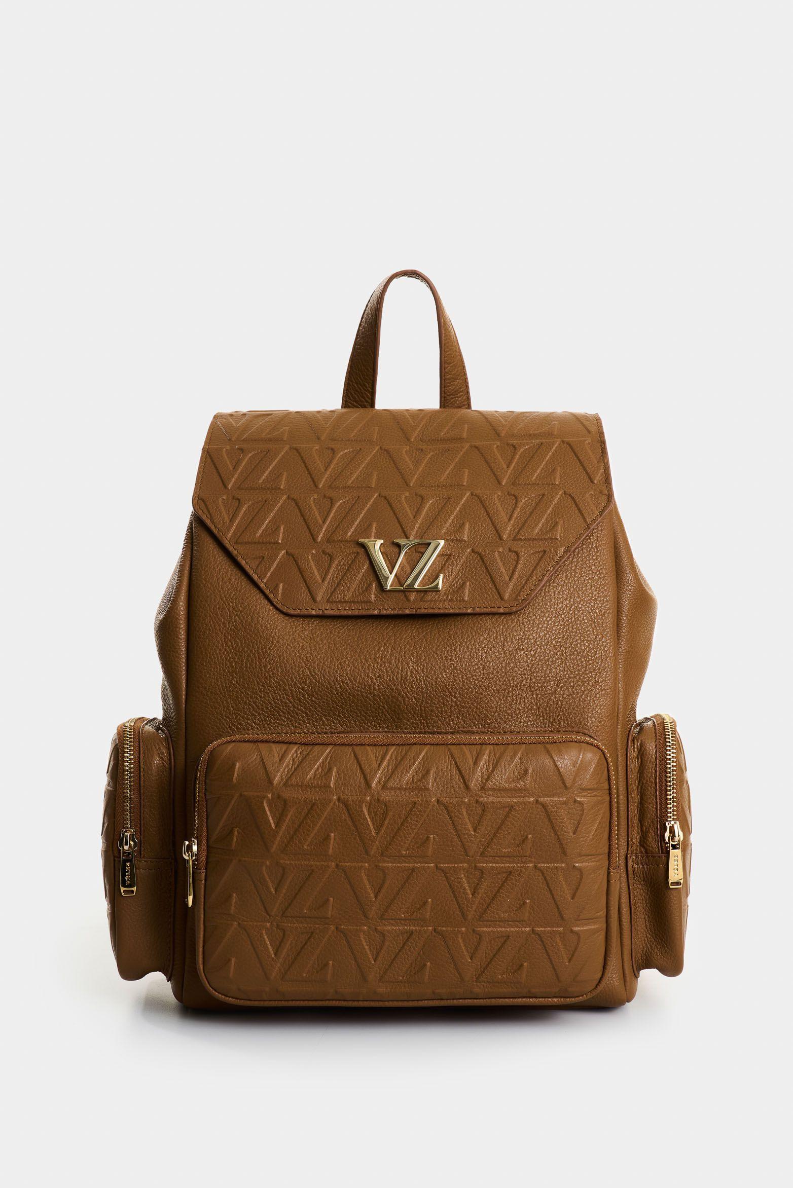 Vélez Mochila Silene De Cuero Para Mujer Monogram Miel-0