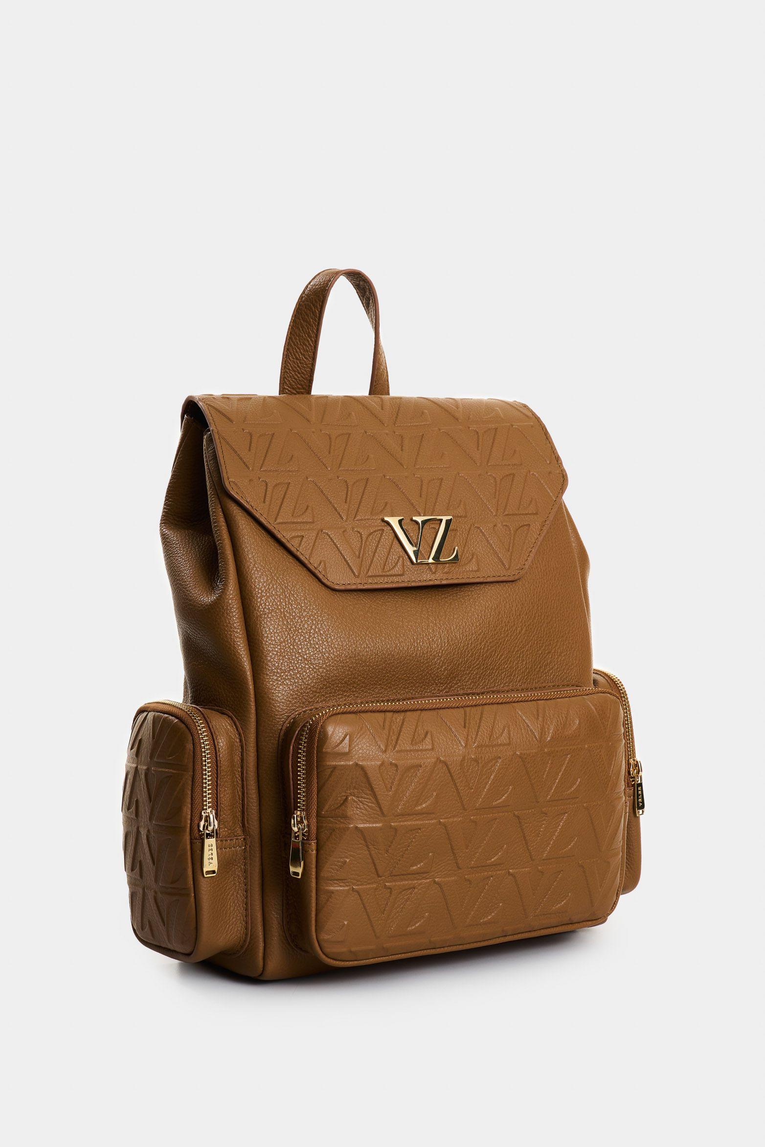 Vélez Mochila Silene De Cuero Para Mujer Monogram Miel-1