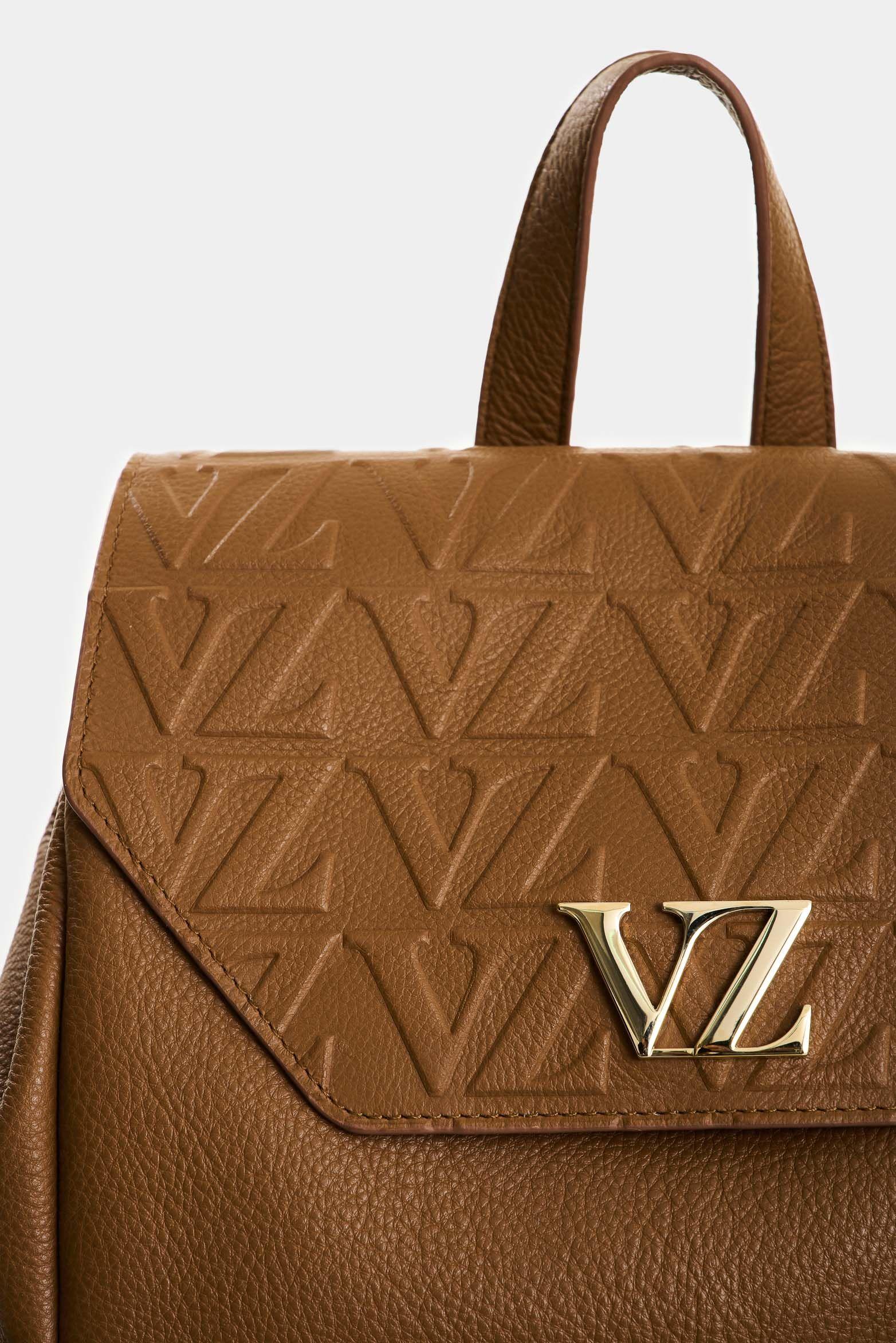 Vélez Mochila Silene De Cuero Para Mujer Monogram Miel-3