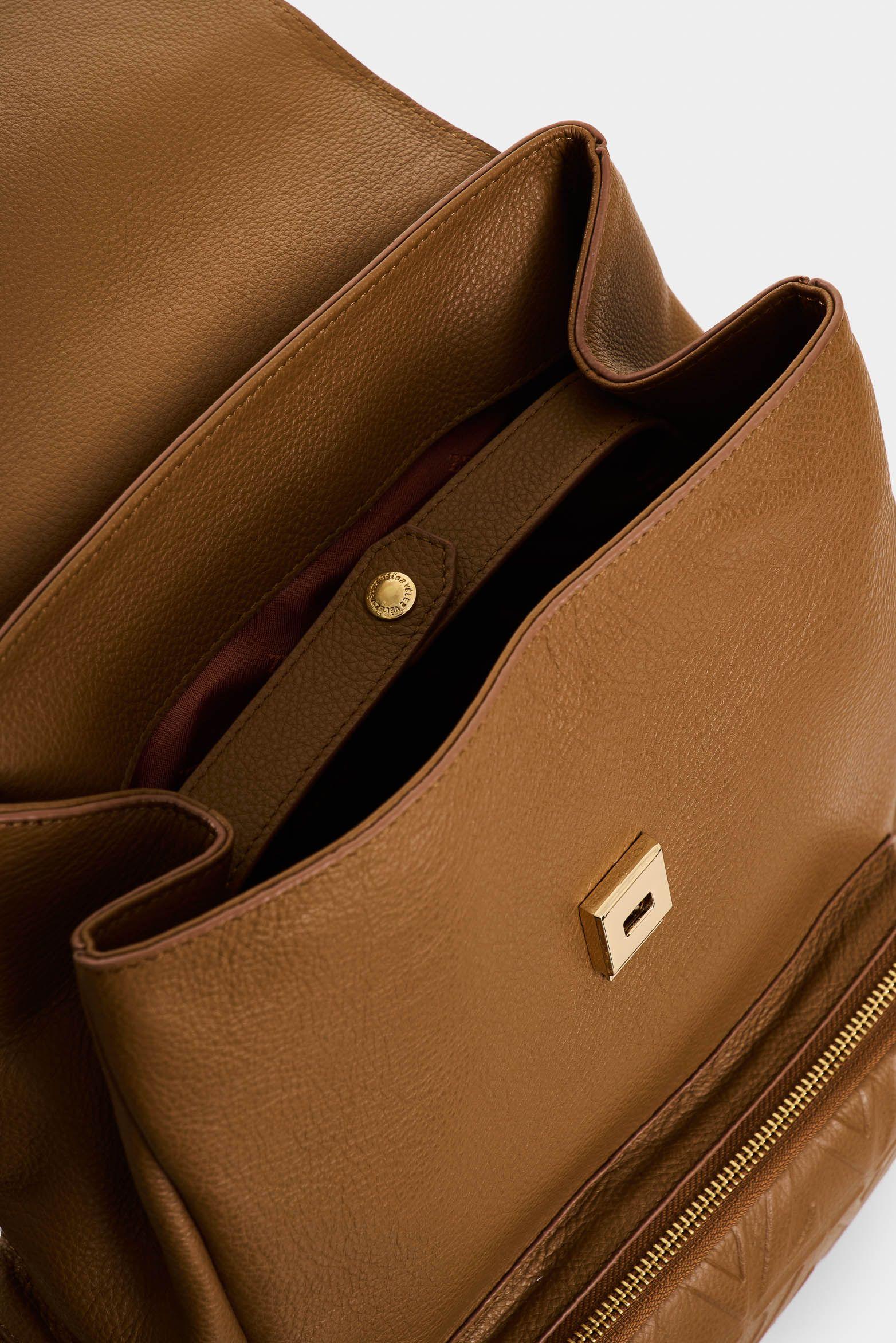 Vélez Mochila Silene De Cuero Para Mujer Monogram Miel-4