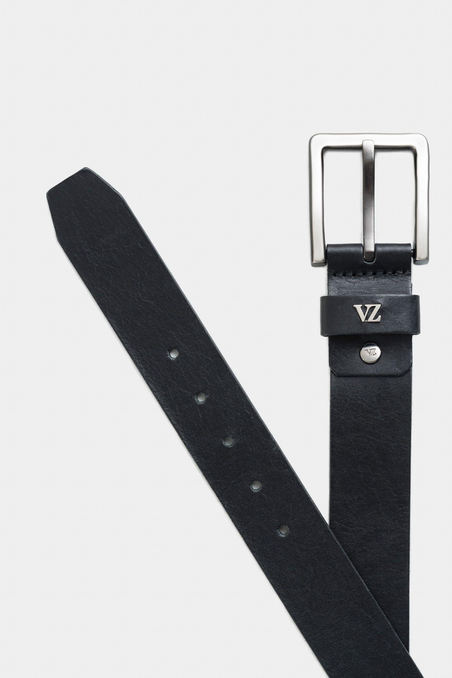 Cinturón unifaz duna 2 para hombre punta trapecio negro-2