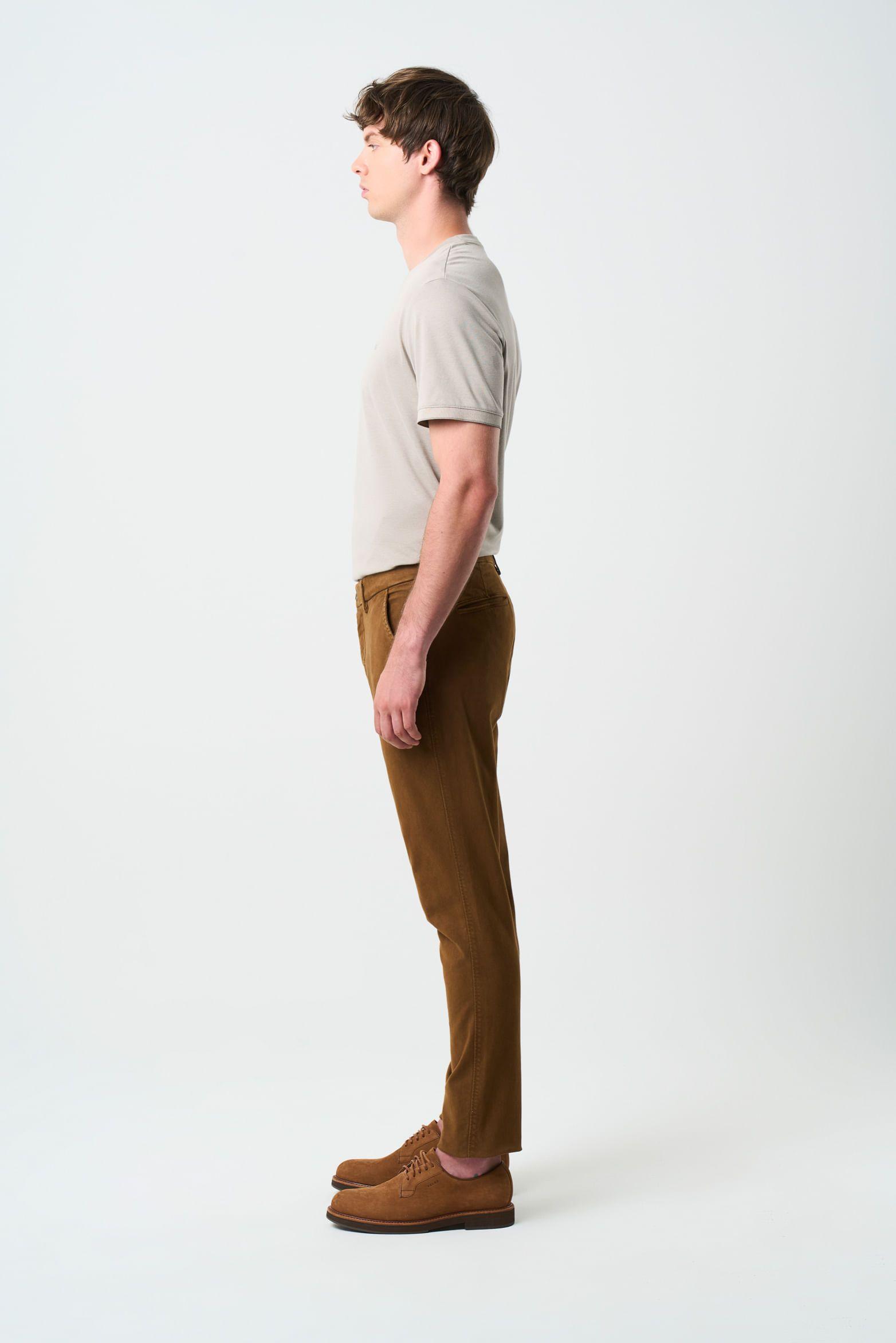 Vélez Pantalón Chino Italo Para Hombre Semifitted Cafe-1
