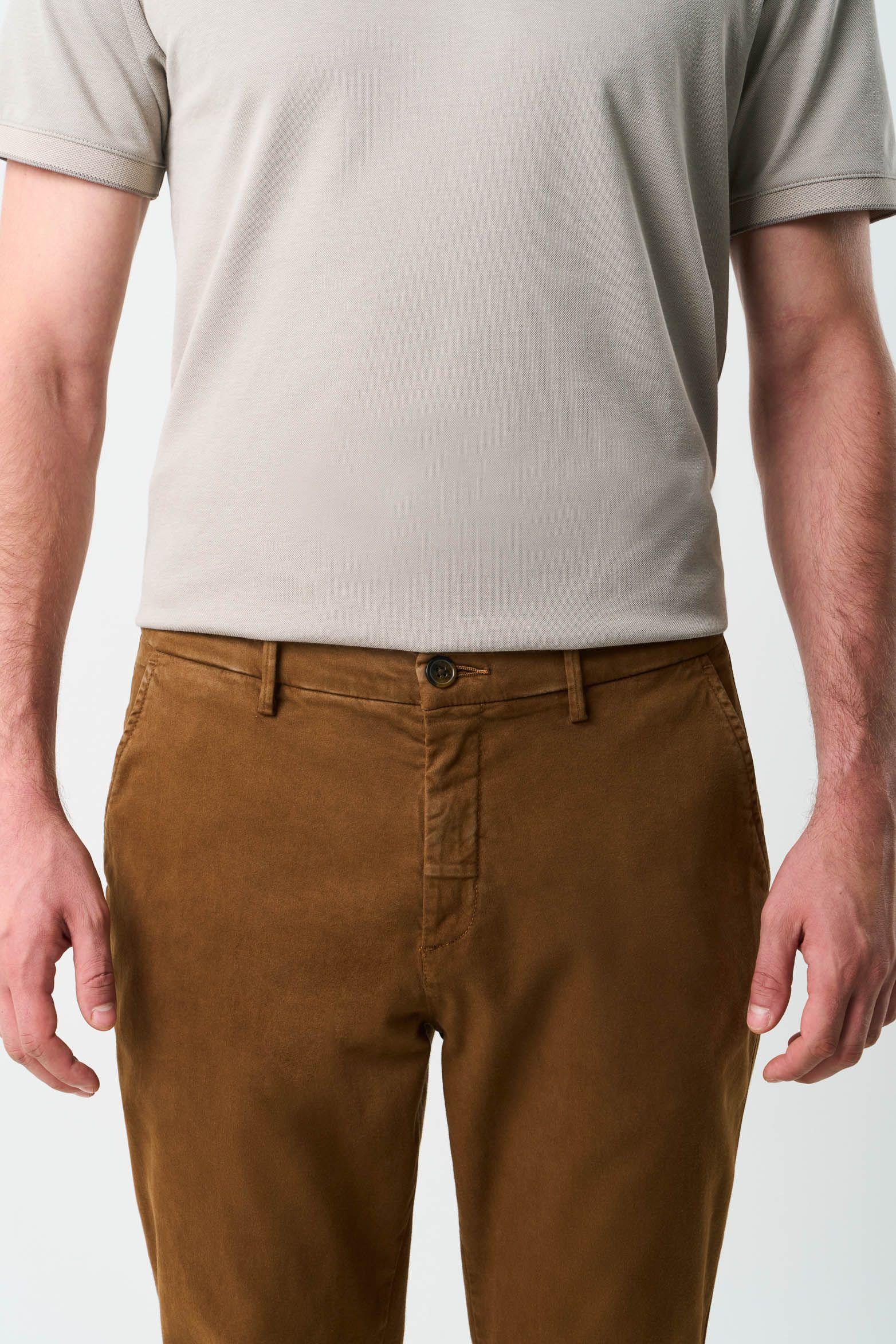 Vélez Pantalón Chino Italo Para Hombre Semifitted Cafe-5
