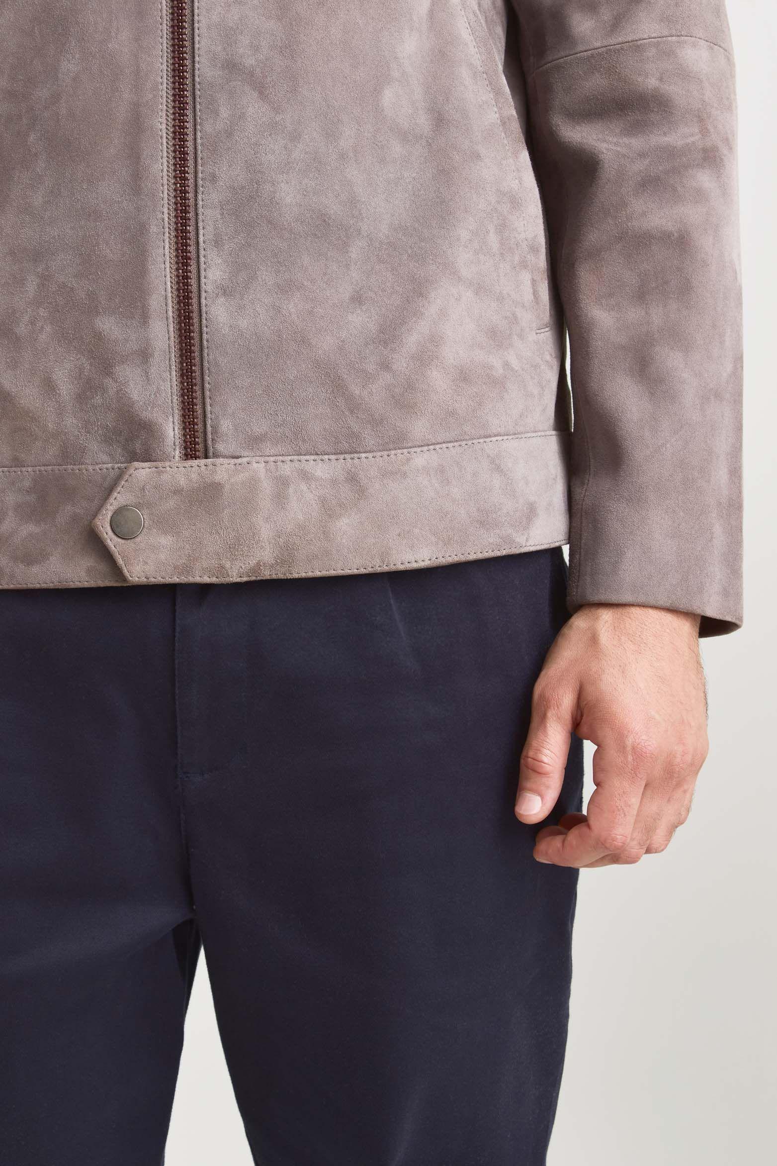 Vélez Chaqueta Trivoli Cuero Gamuzado Hombre Gris-4