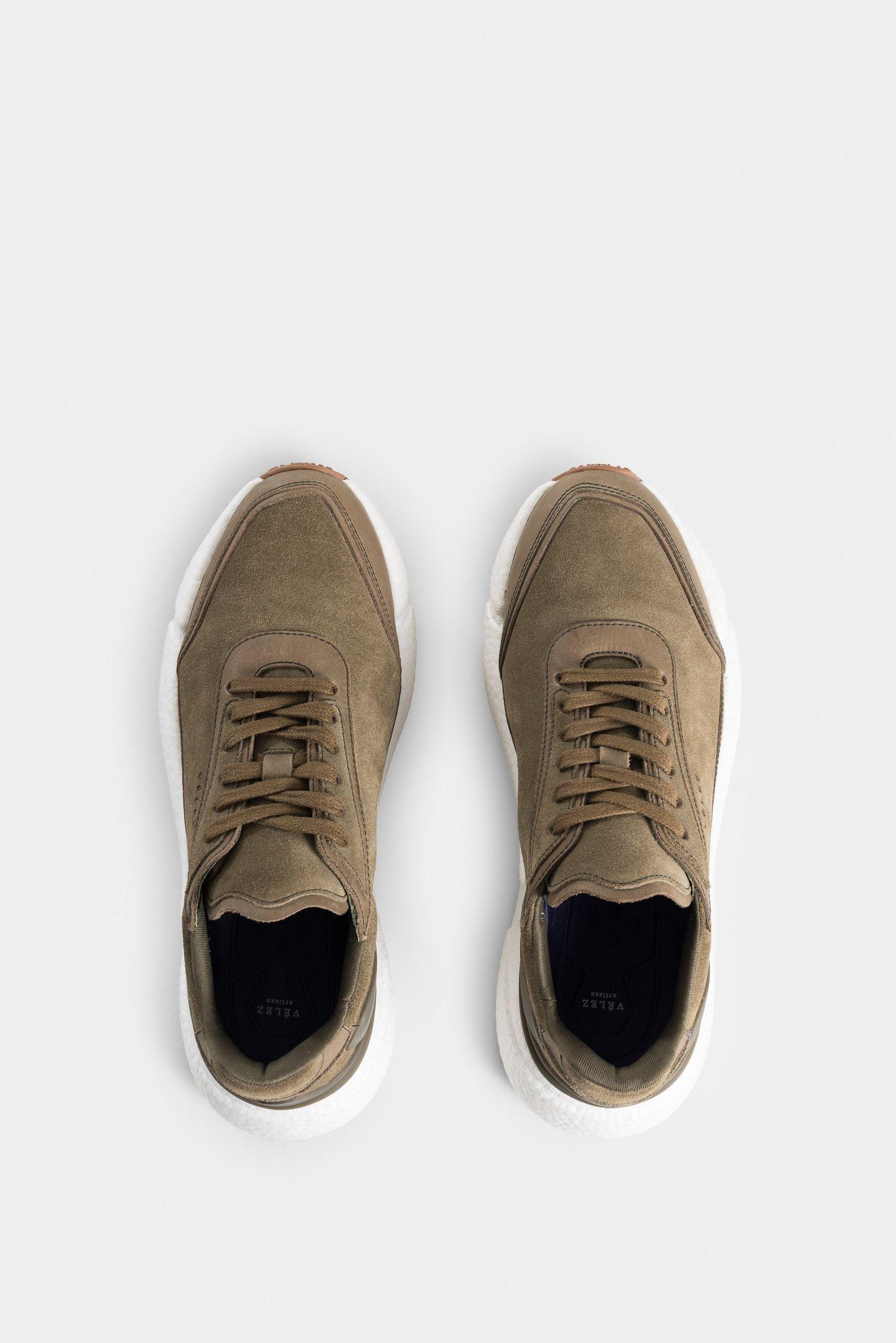 Vélez Zapatillas Bolet 2 Cuero Y Gamuza Hombre Verde Oliva-3