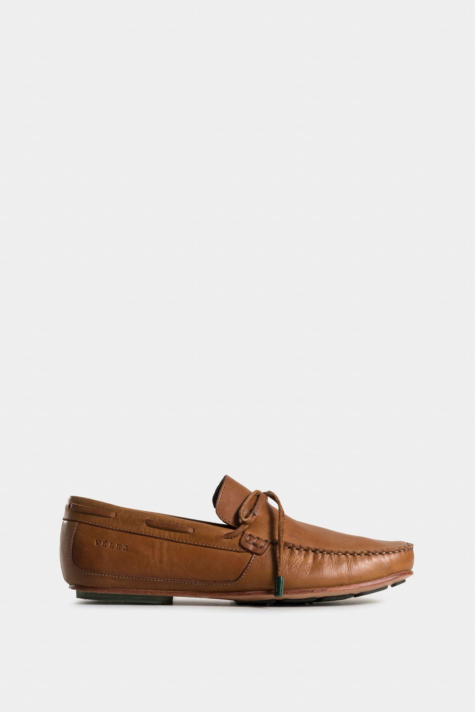 Mocasines atacama de cuero para hombre capellada con acabado tamponado manual miel-0