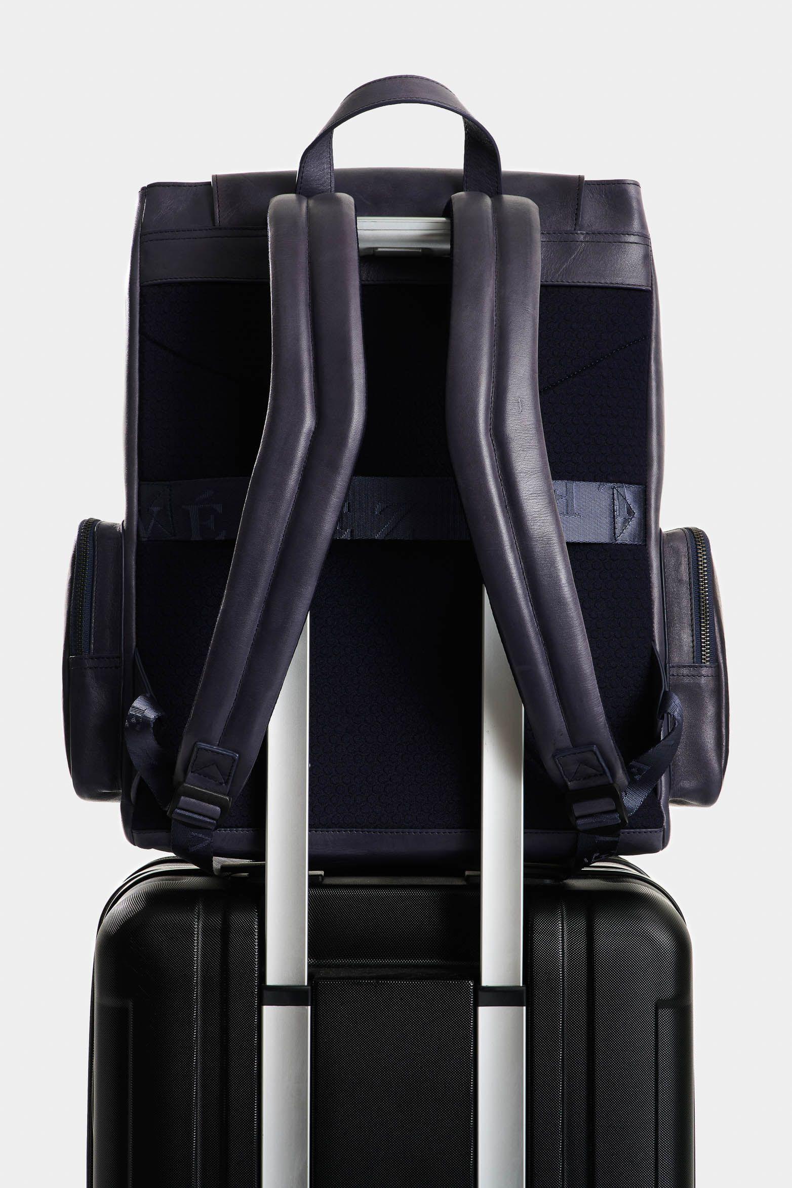 Vélez Morral Liora Cuero Hombre Acabado Vintage Azul Oscuro-2