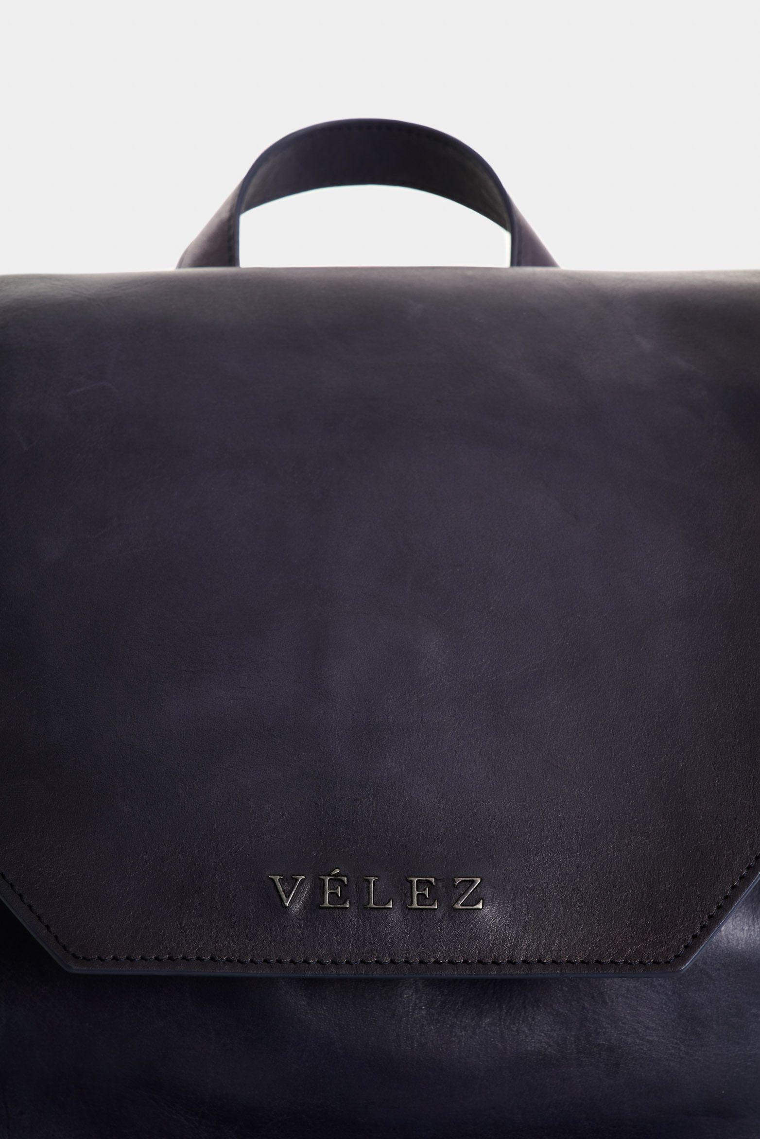 Vélez Morral Liora Cuero Hombre Acabado Vintage Azul Oscuro-3