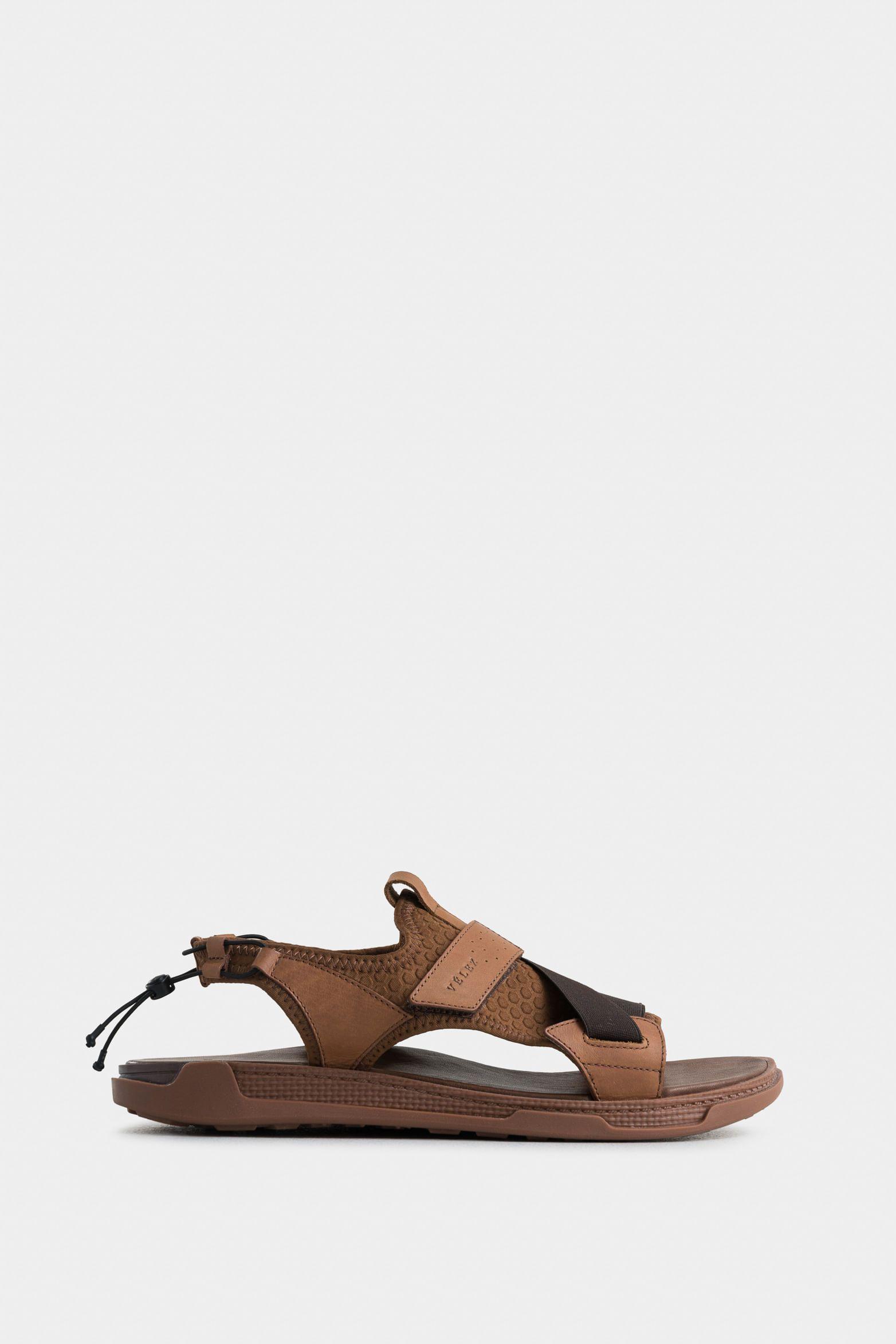 Vélez Sandalia Halo 2 Cuero Y Neopro Hombre Miel-0