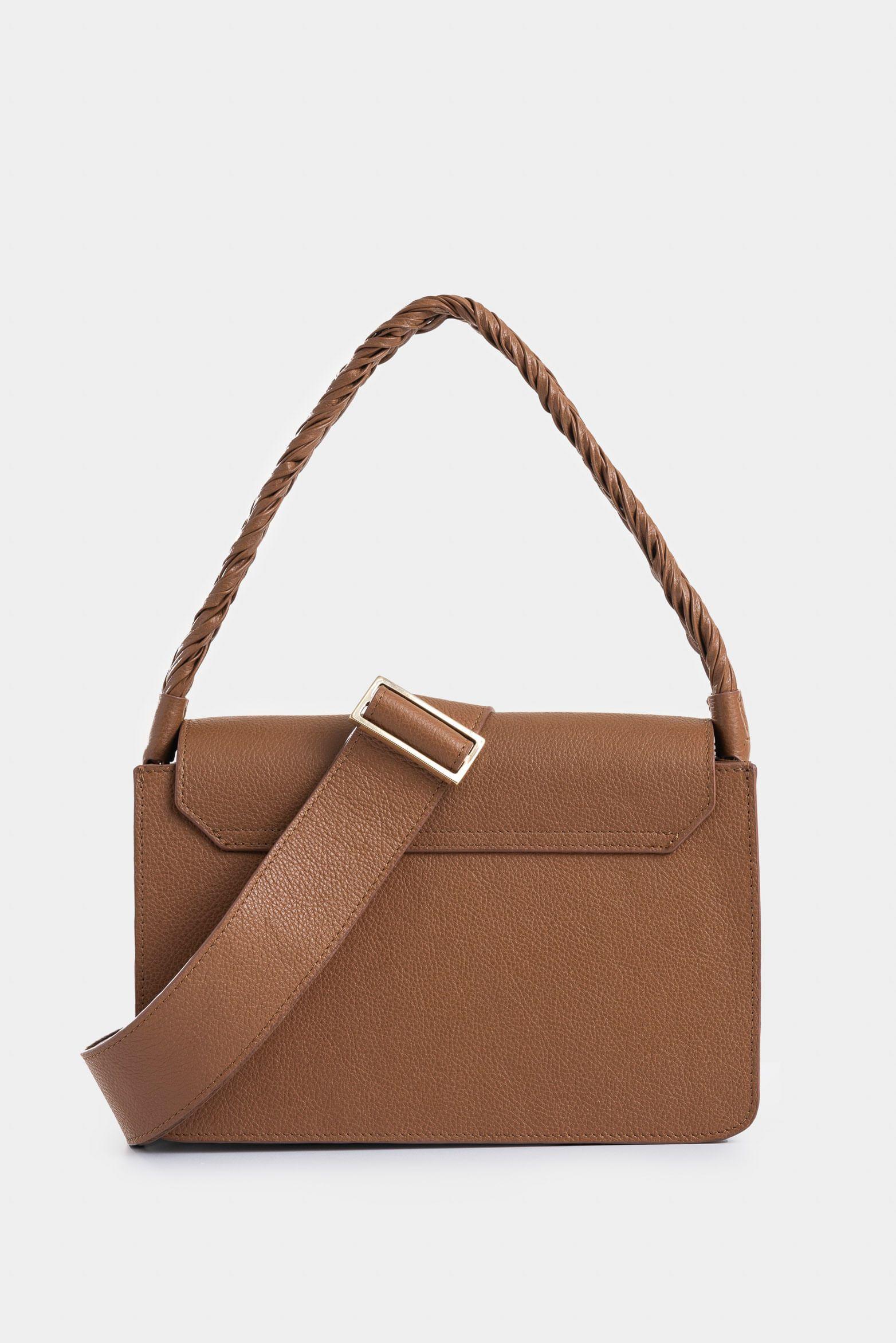 Vélez Bowling Maxi Garniel Cuero Mujer Manija Trenzada Miel-2