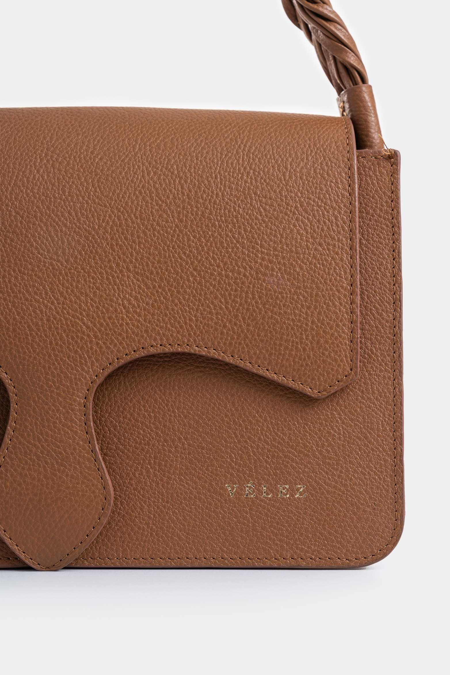 Vélez Bowling Maxi Garniel Cuero Mujer Manija Trenzada Miel-3