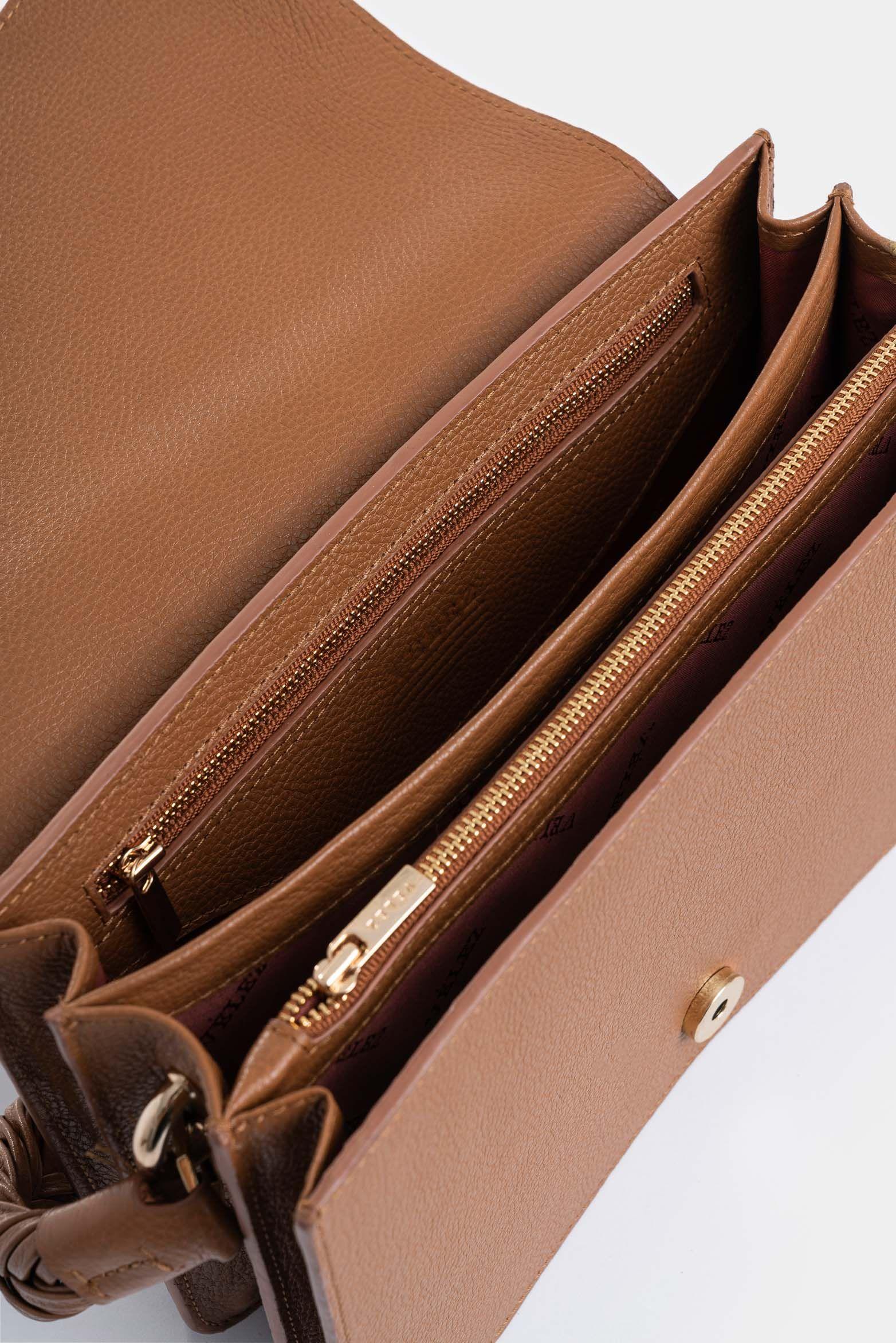 Vélez Bowling Maxi Garniel Cuero Mujer Manija Trenzada Miel-4