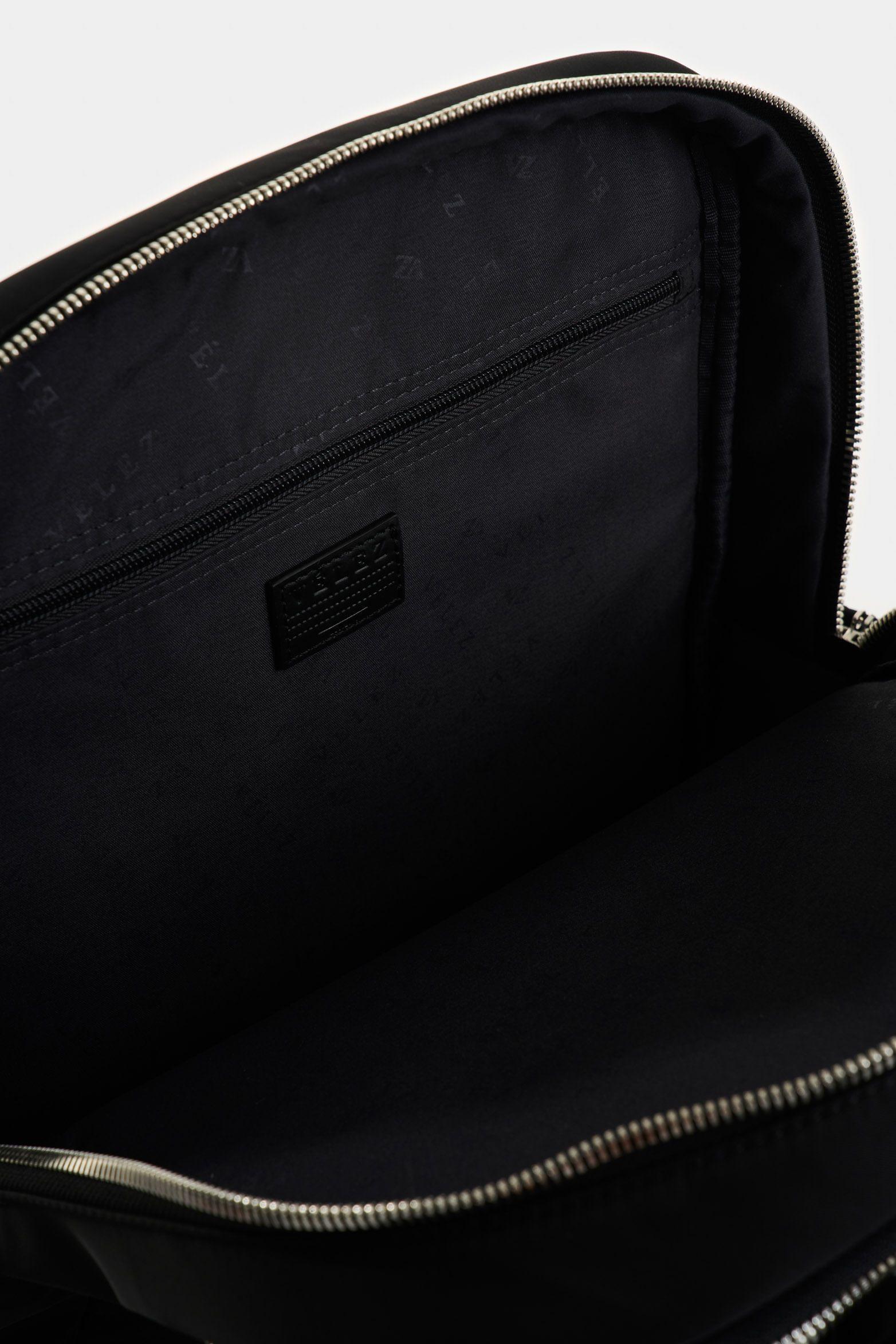 Vélez Mochila Marfilo Cuero Y Nylon Mujer  Negro-4