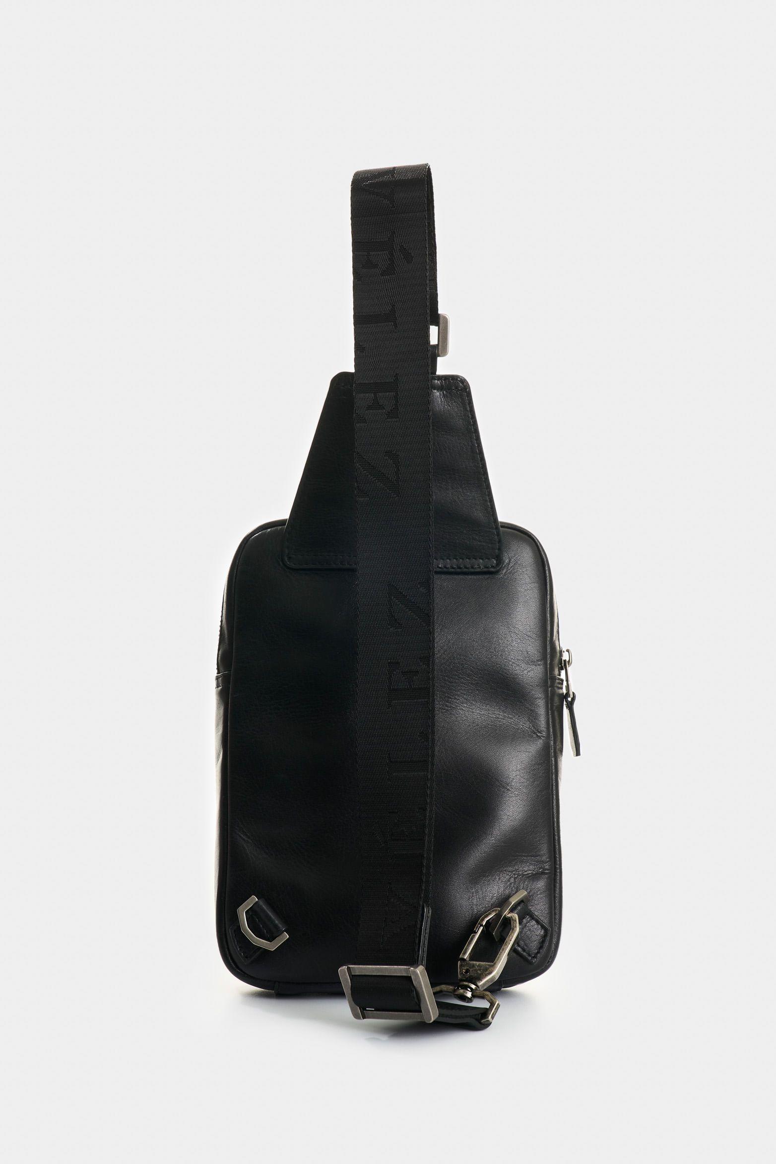 Vélez Manos Libres De Cuero Para Hombre Hazel Negro-2