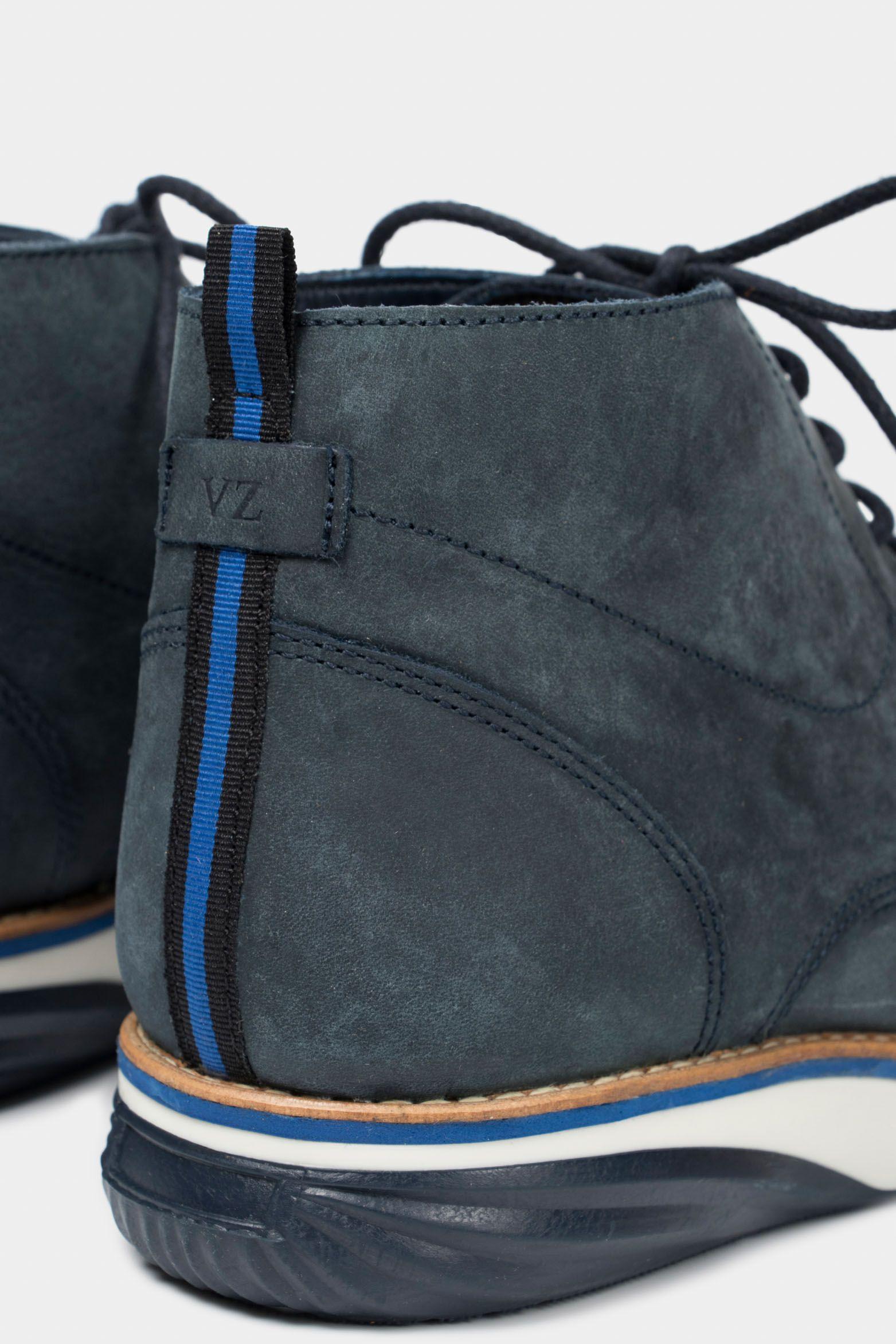Botas casual play de cuero para hombre efecto envejecido  azul-4