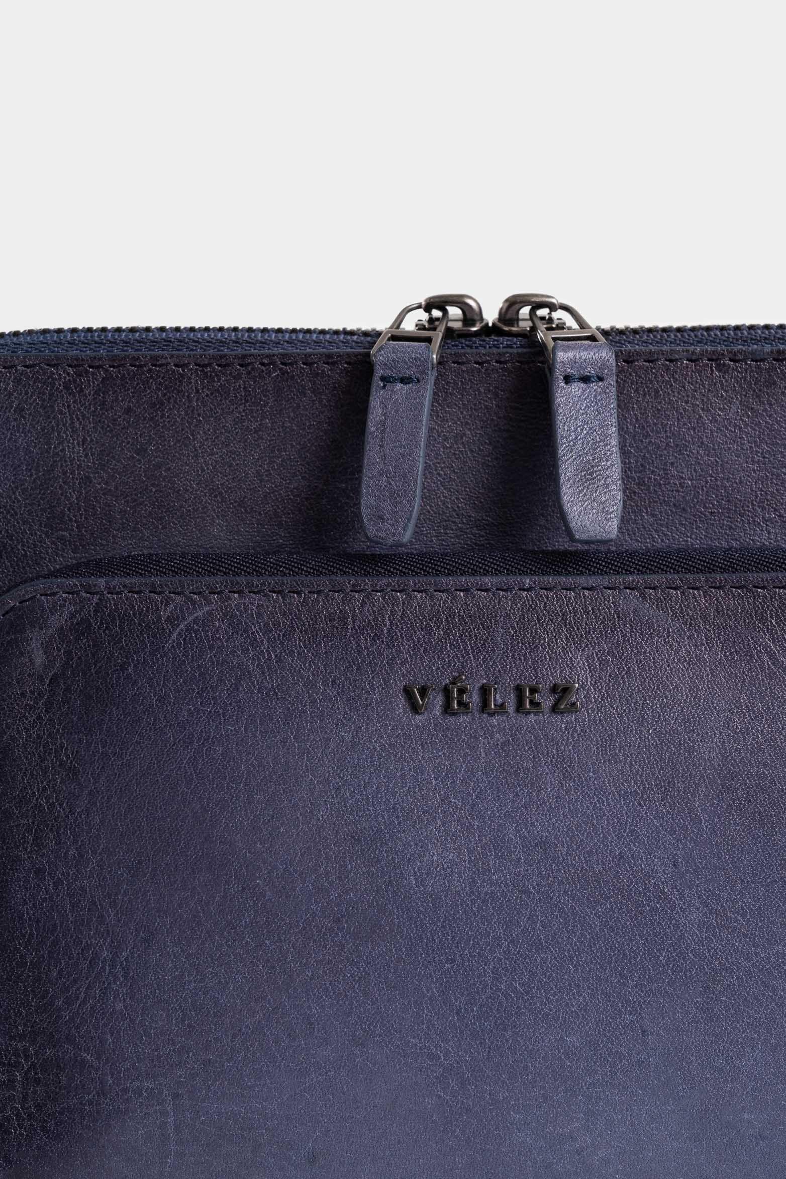 Vélez Manos Libres Támesis 2 Cuero Hombre Azul Oscuro-3