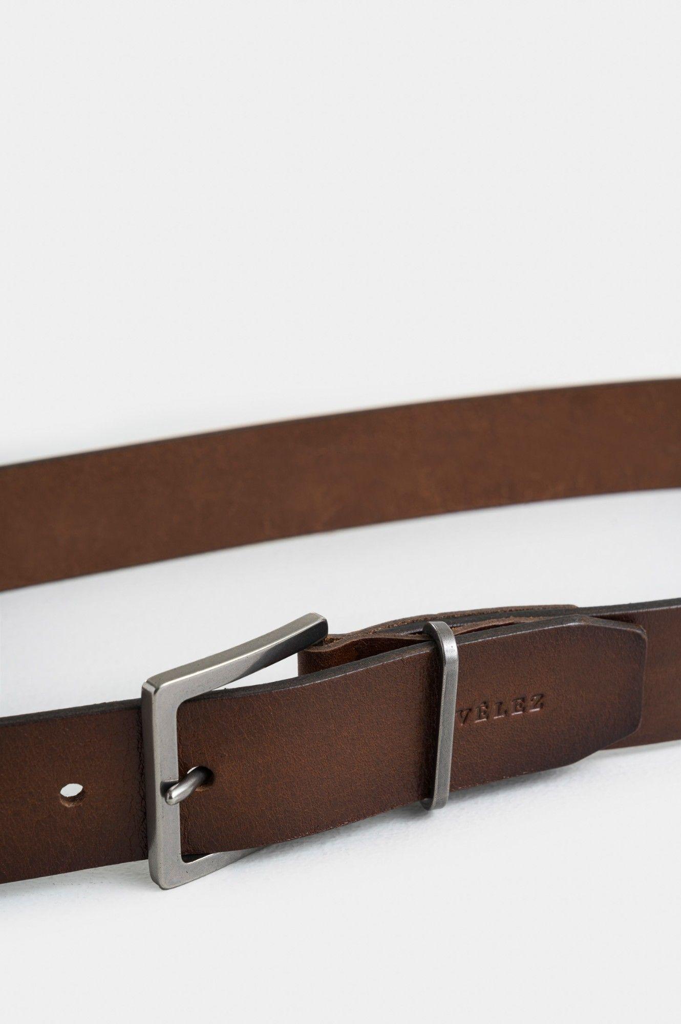 Vélez Cinturón Unifaz Luster De Cuero Para Hombre Miel-3