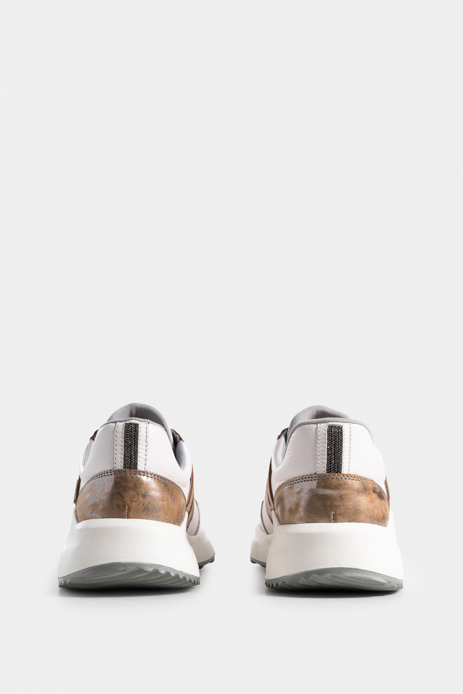 Vélez Zapatillas Papyris Cuero Mujer Cortes Folia Blanco-2