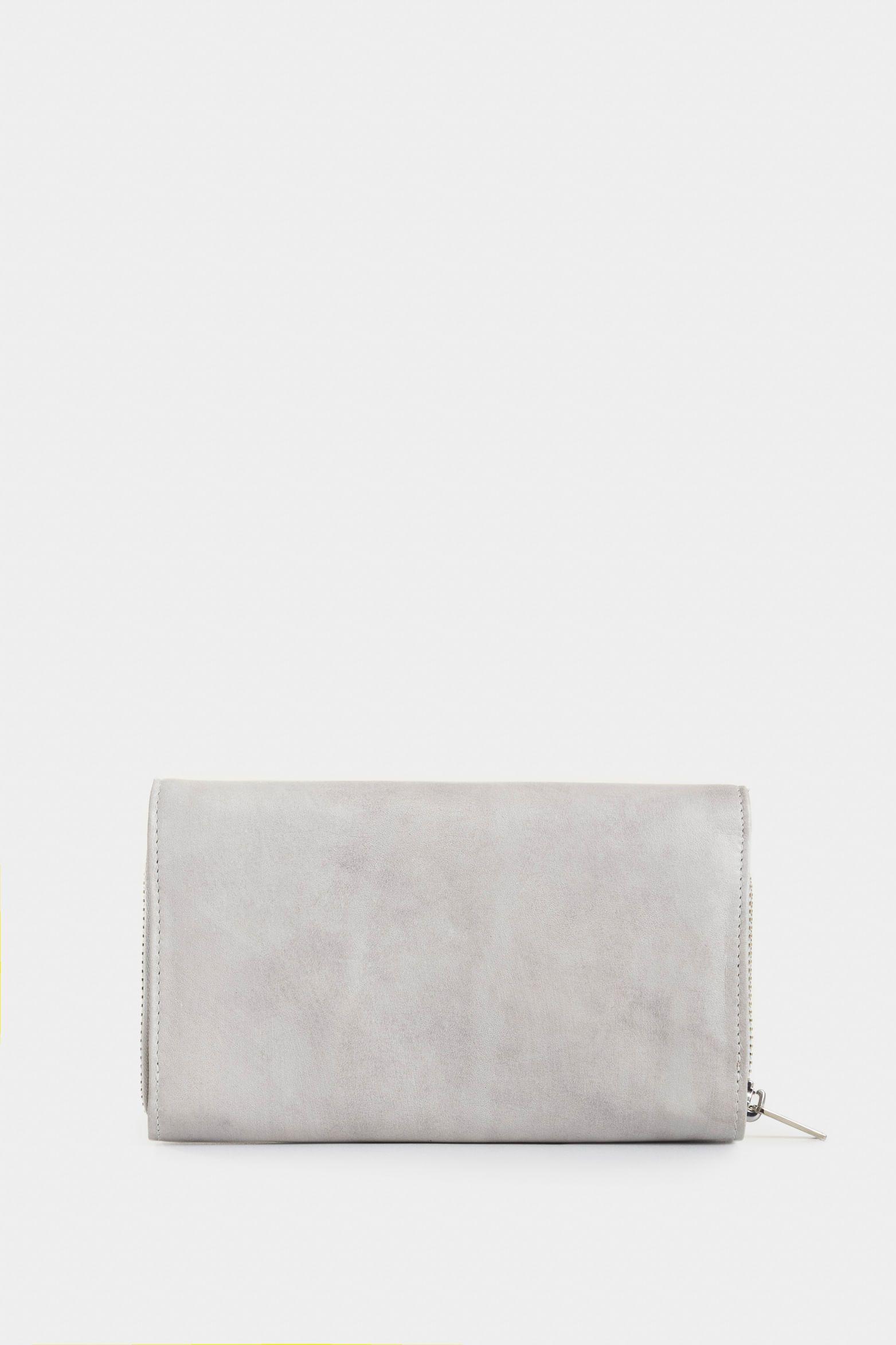 Billeteria Palma de cuero folia para mujer efecto croco gris-2