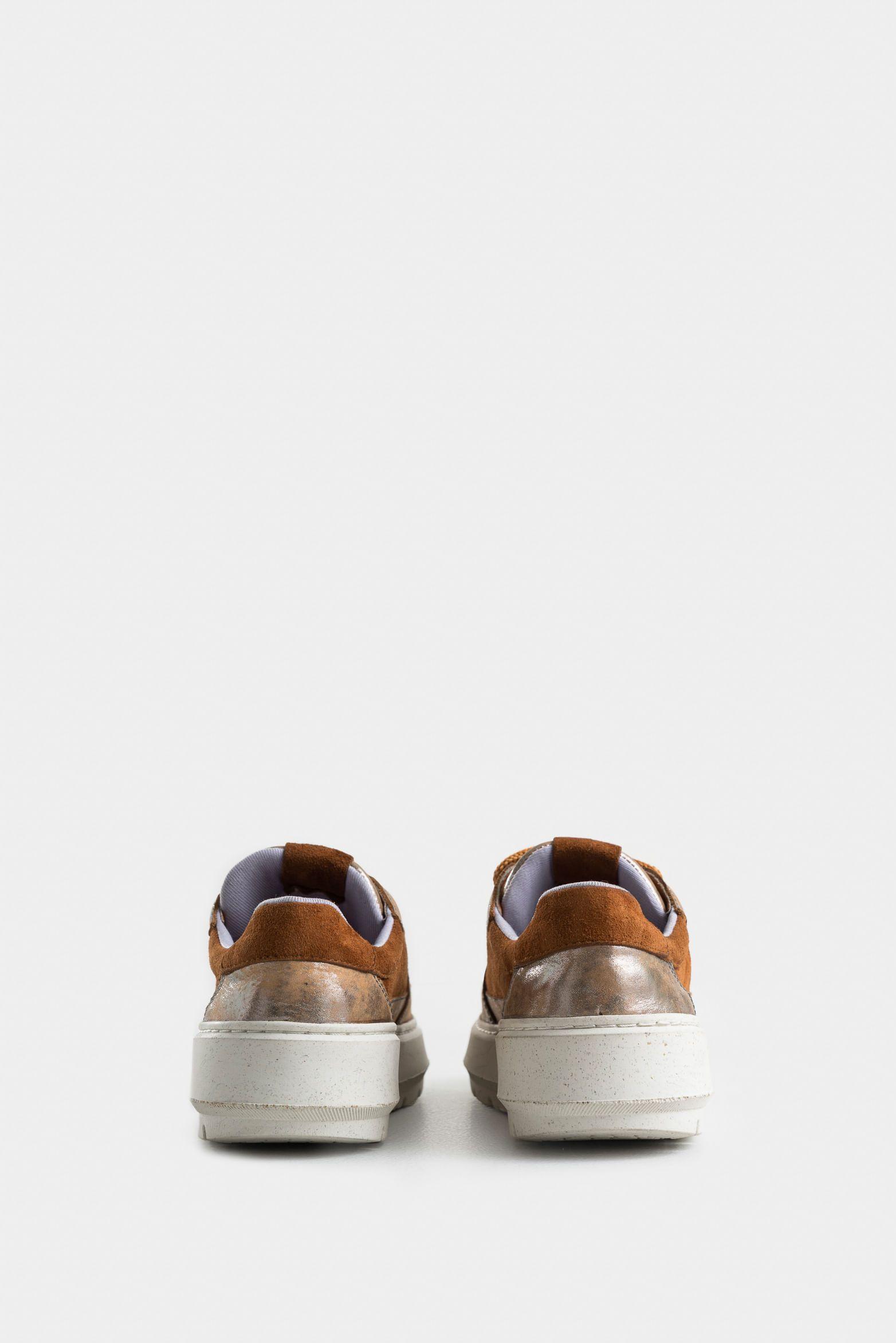 Zapatillas gobi de cuero para mujer detalles millaré Plata-2