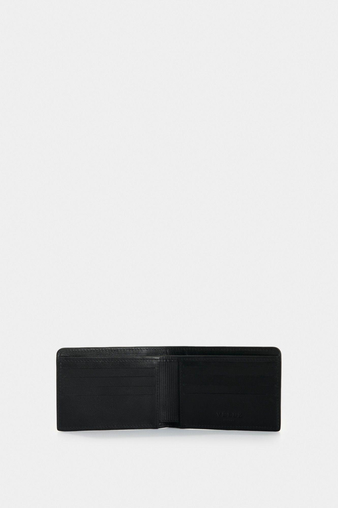 Vélez Billetera Cuero Grabado Hombre Ray Negro-1