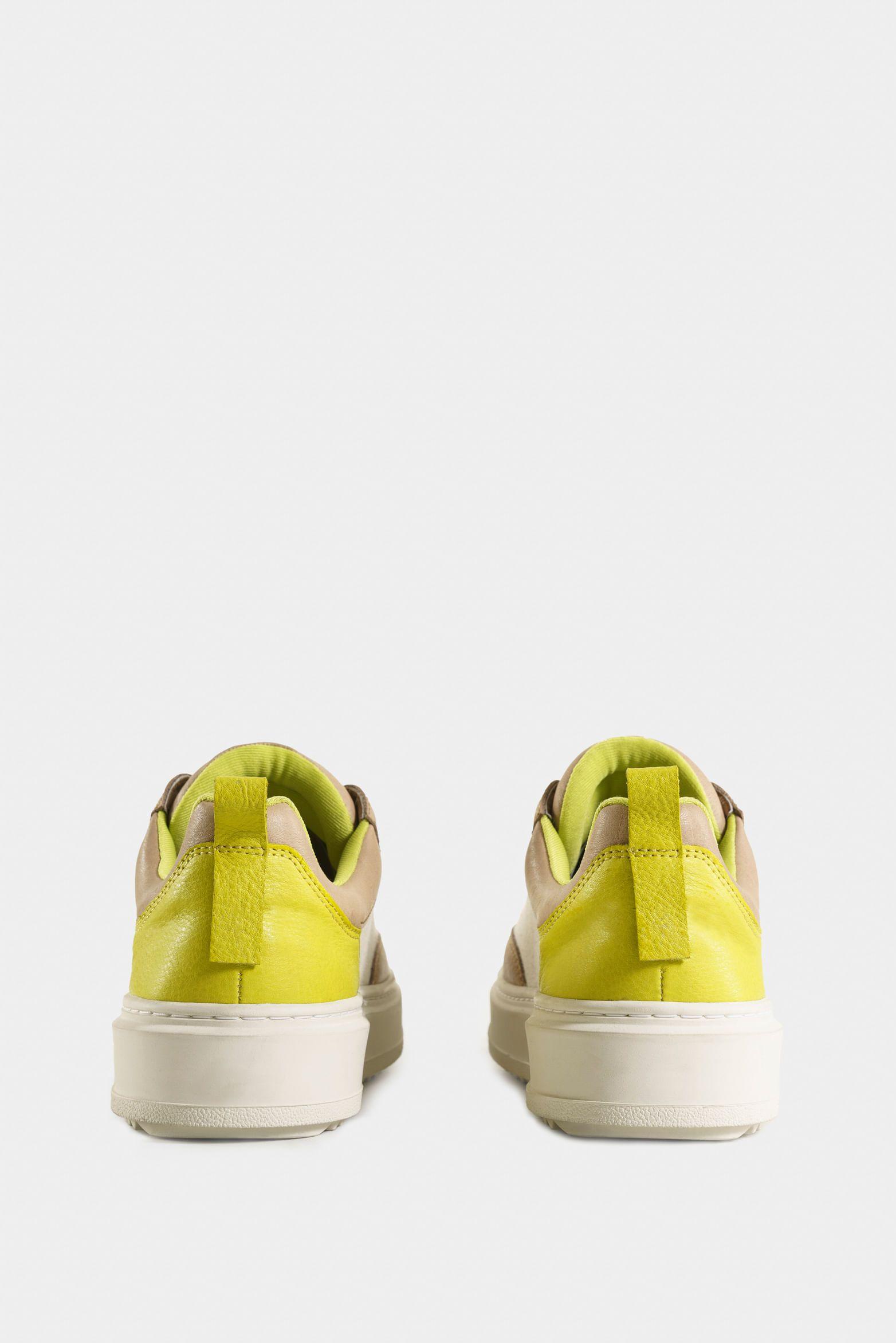 Zapatillas namibia de cuero y lona para mujer detalles neón Arena-2