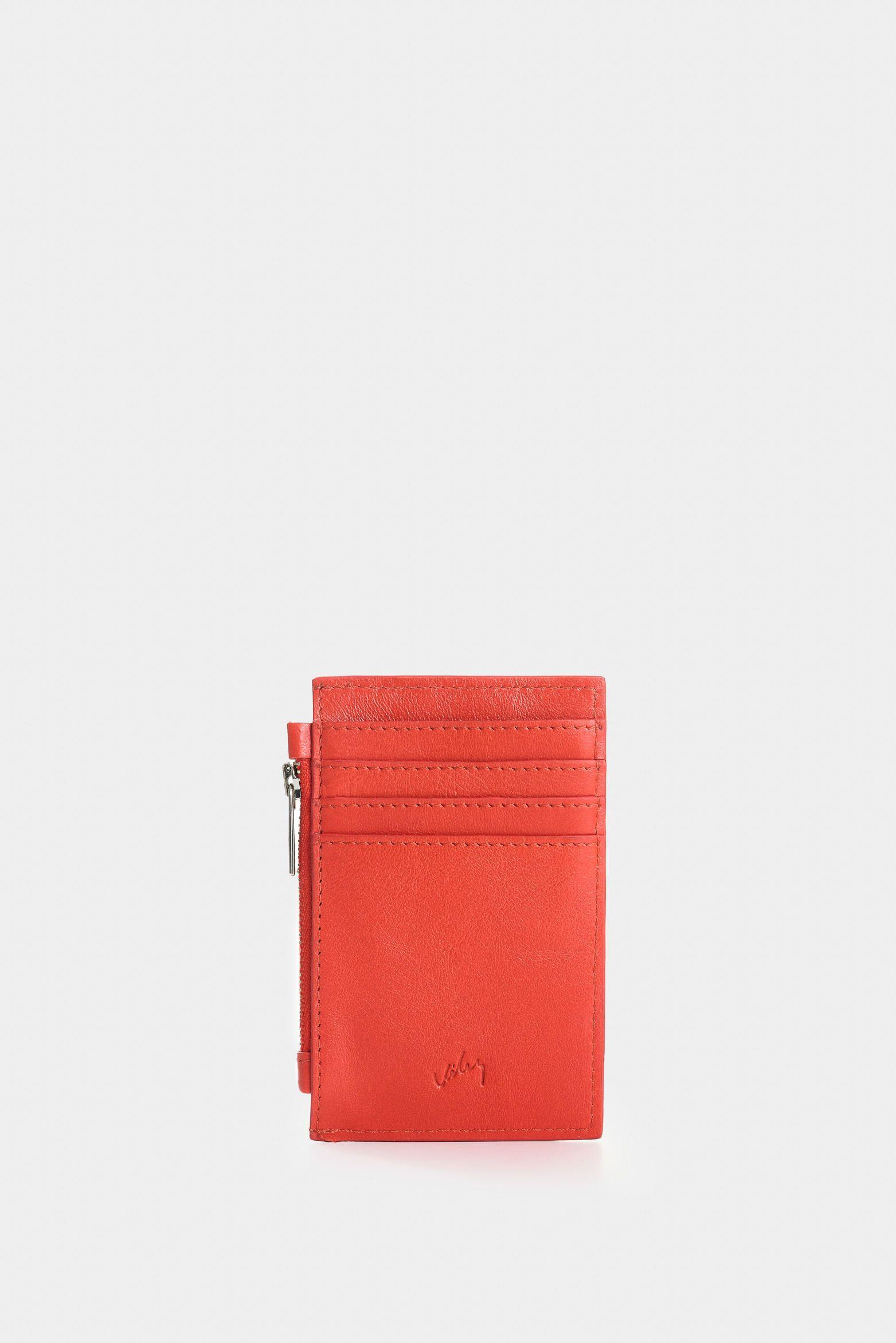 Vélez Porta Documentos De Cuero Grabado Para Mujer Gael Rojo-2