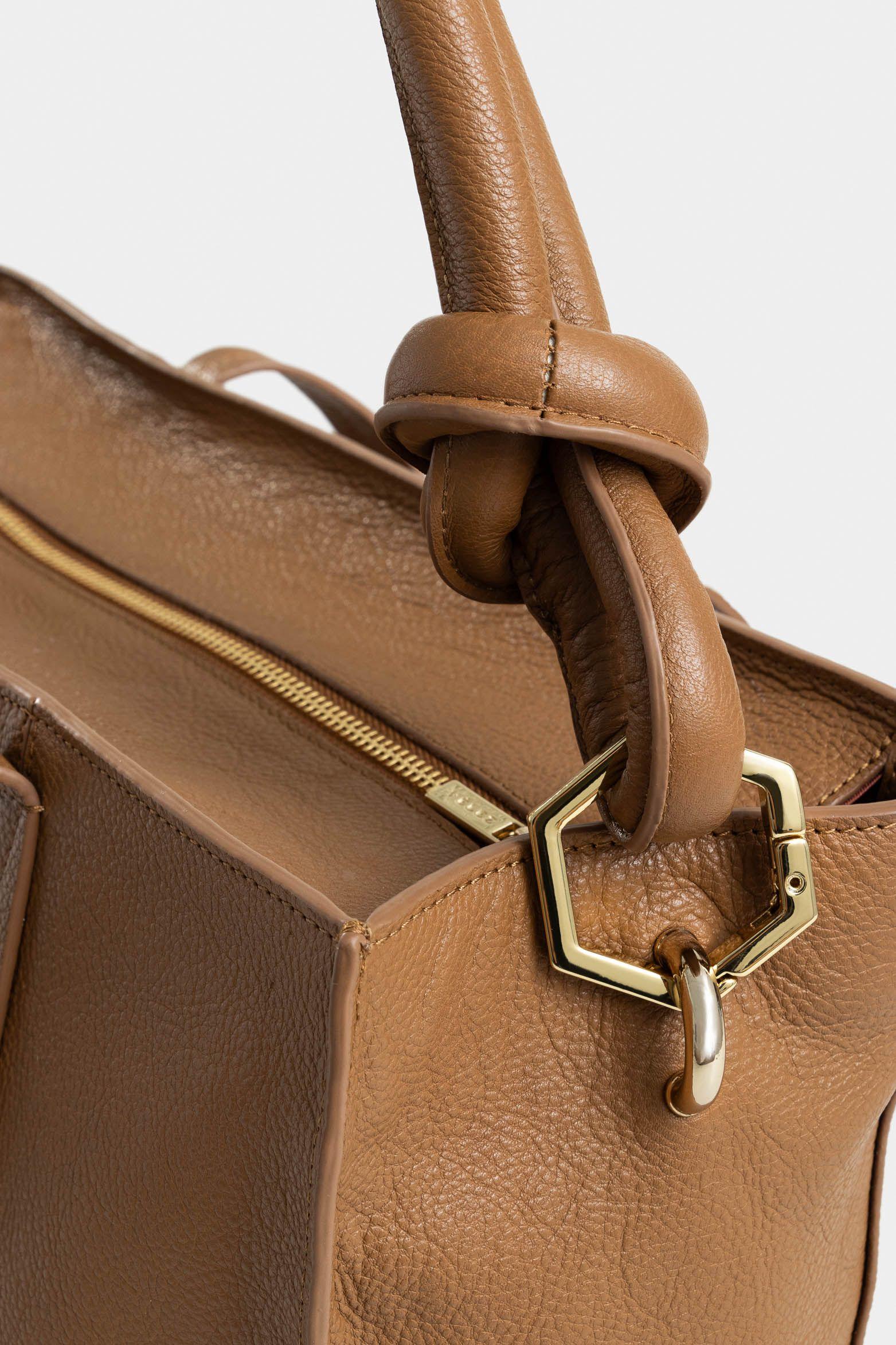 Shopping Mongui de cuero para mujer cargadera trenzada Miel-3