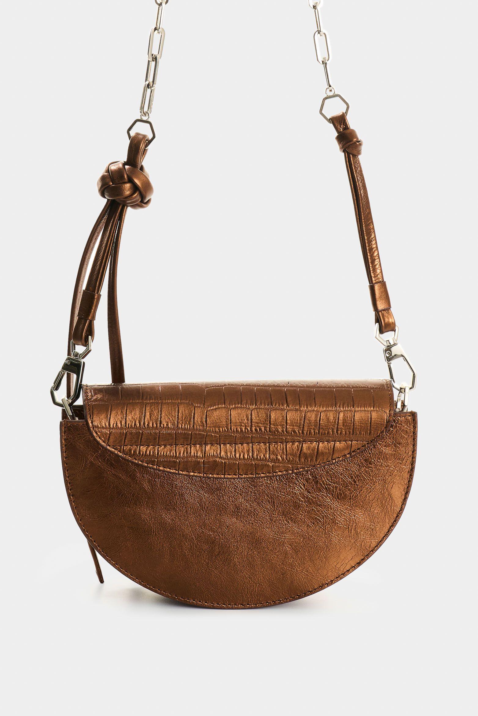 Vélez Manos Libres De Cuero Folia  Mujer Luna Bronce-2