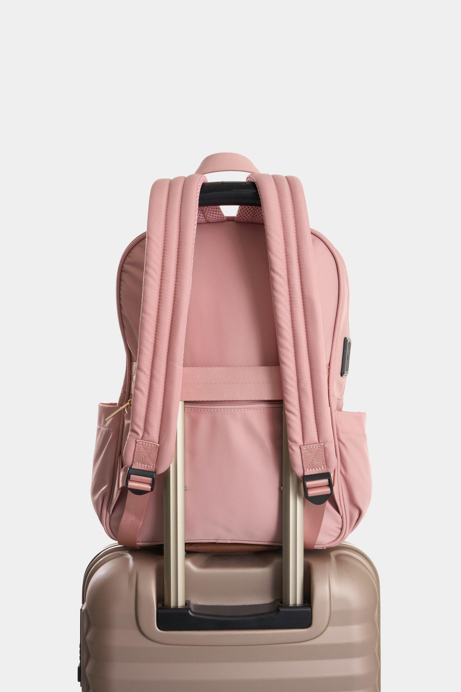 Vélez Mochila Broni De Lona Para Mujer Versátil Rosado-2