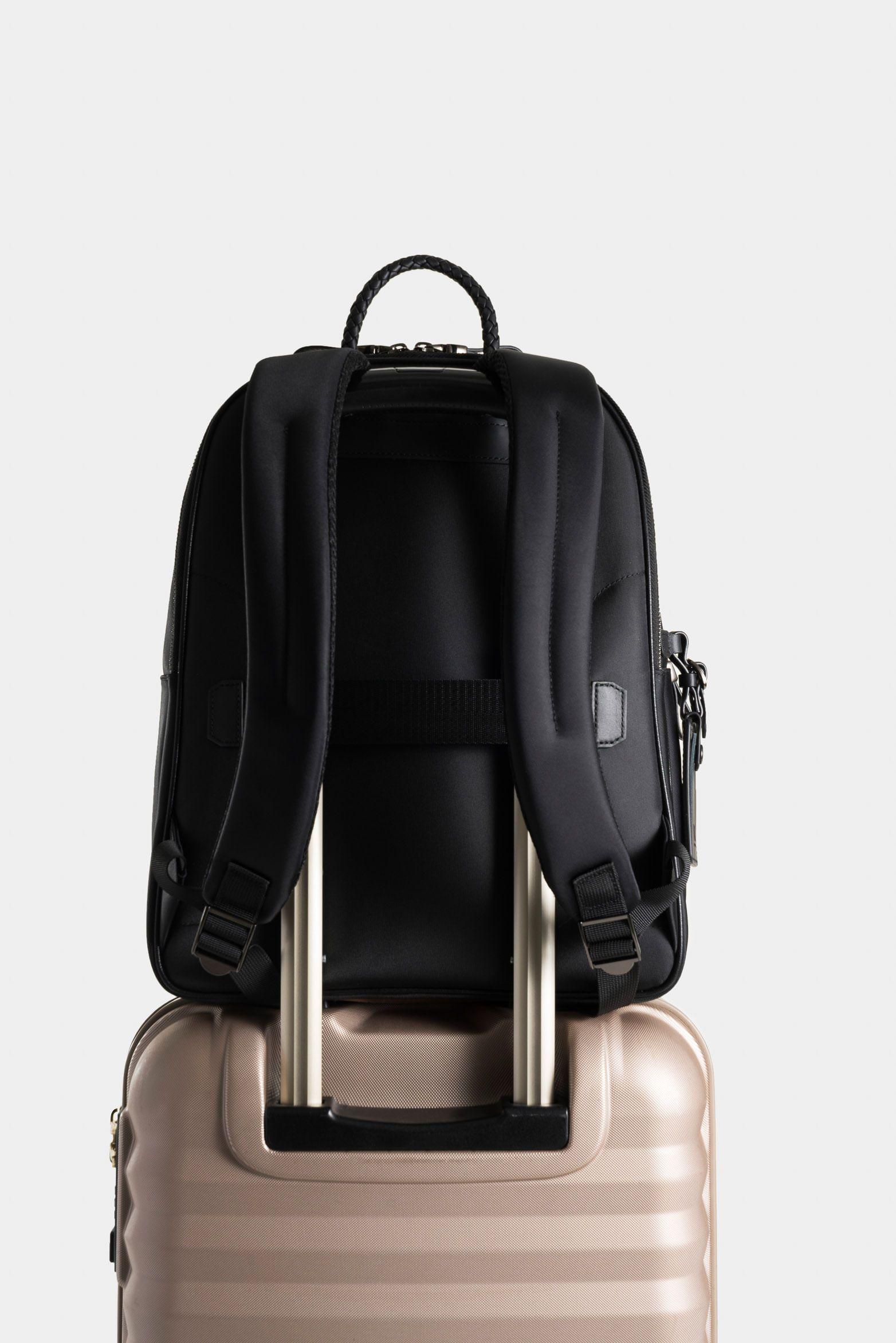 Vélez Mochila Legacy Cuero Y Nylon Mujer Tag Viaje Negro-2