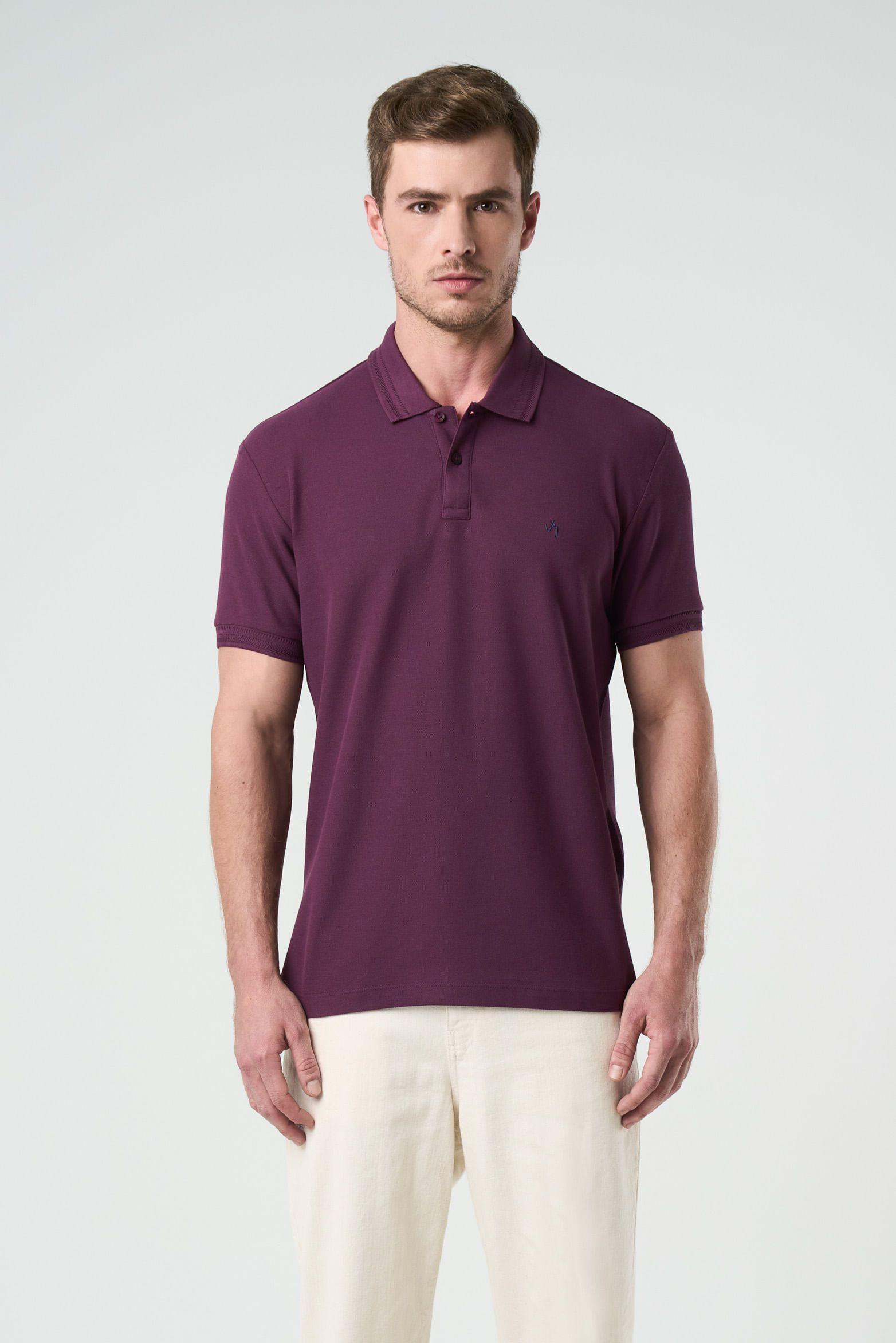 Vélez Polera Polo Summer Para Hombre Semi Ajustada Morado-0