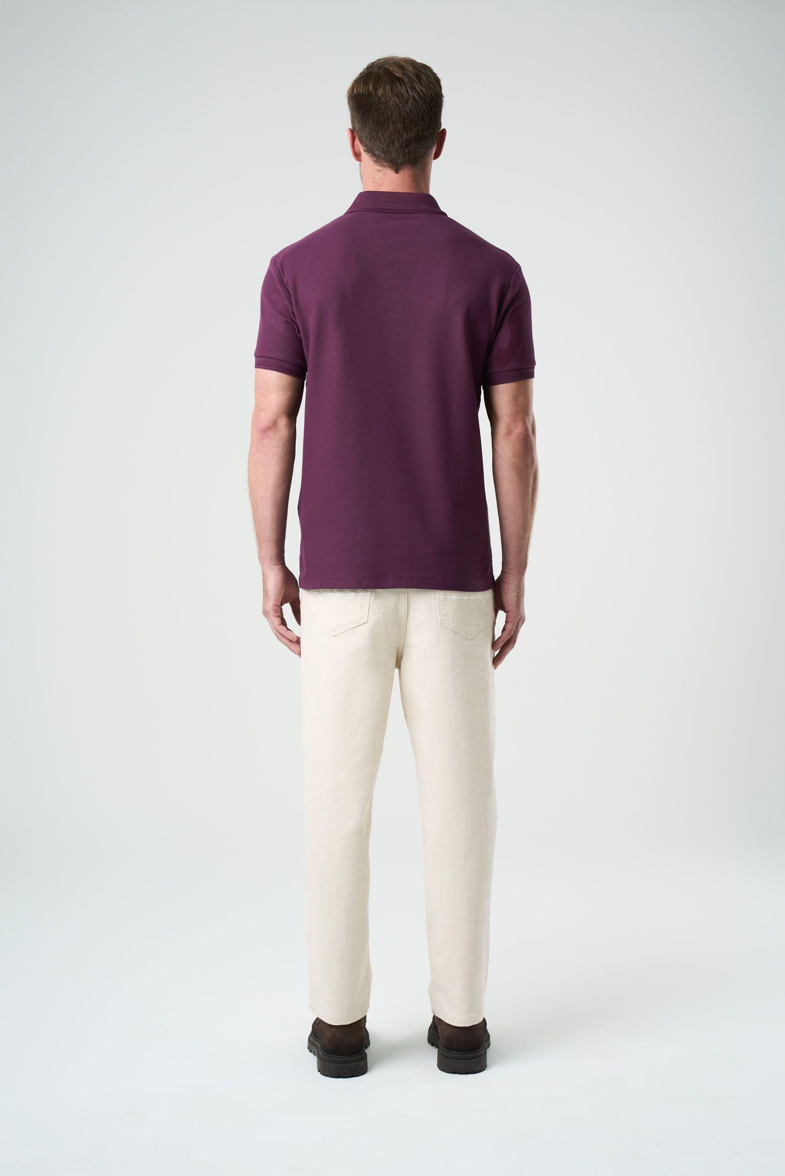 Vélez Polera Polo Summer Para Hombre Semi Ajustada Morado-2