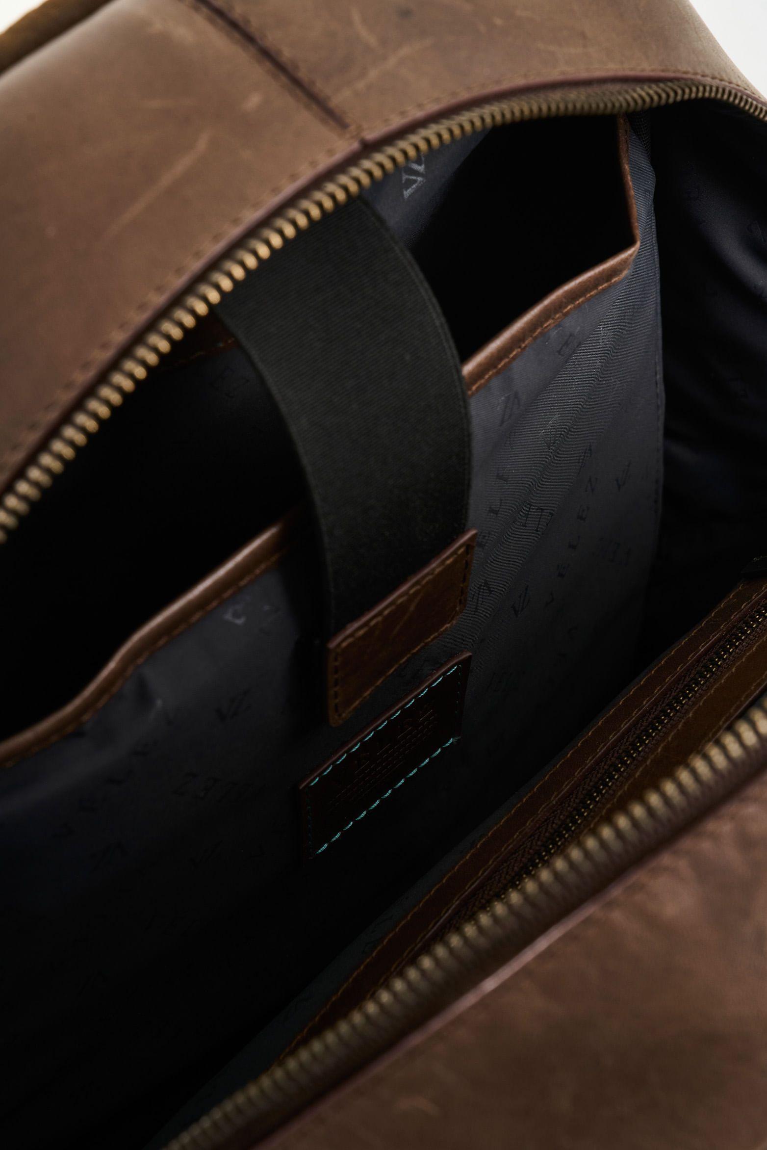 Vélez Morral De Cuero Grabado  Hombre Astra Café-4