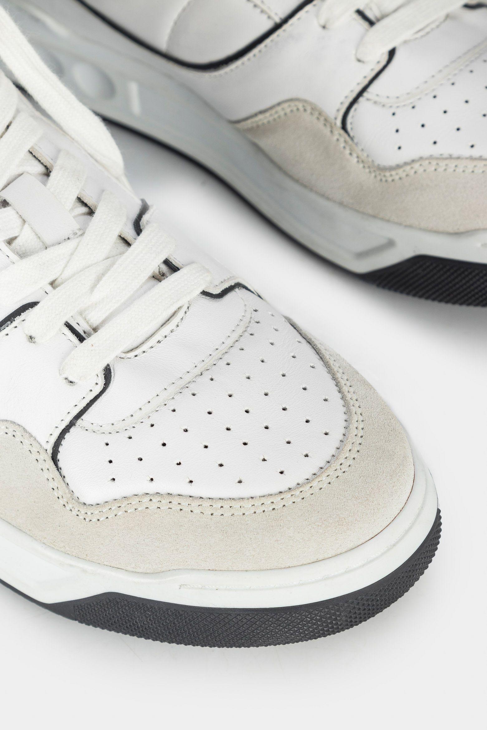 Vélez Zapatillas Lisboa Cuero Hombre Silueta Bota Blanco-4