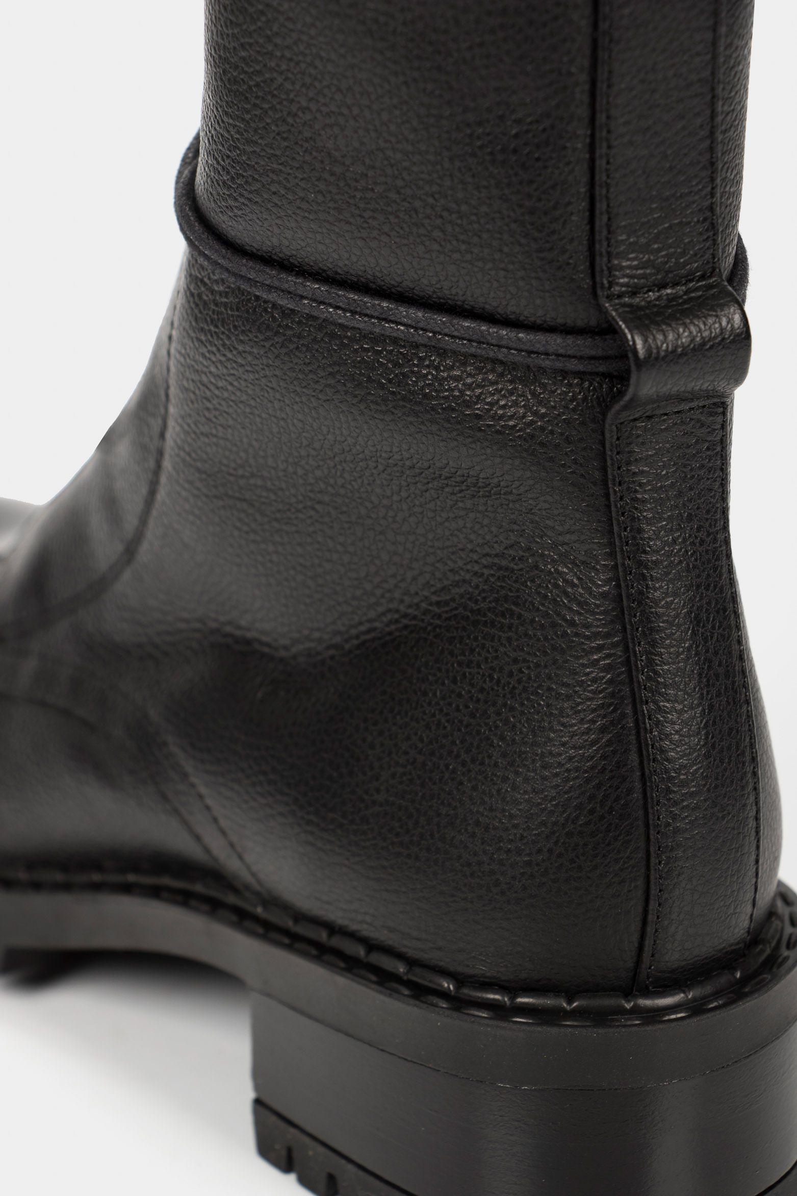 Botines militar Paramo de cuero para mujer cordones  negro-5