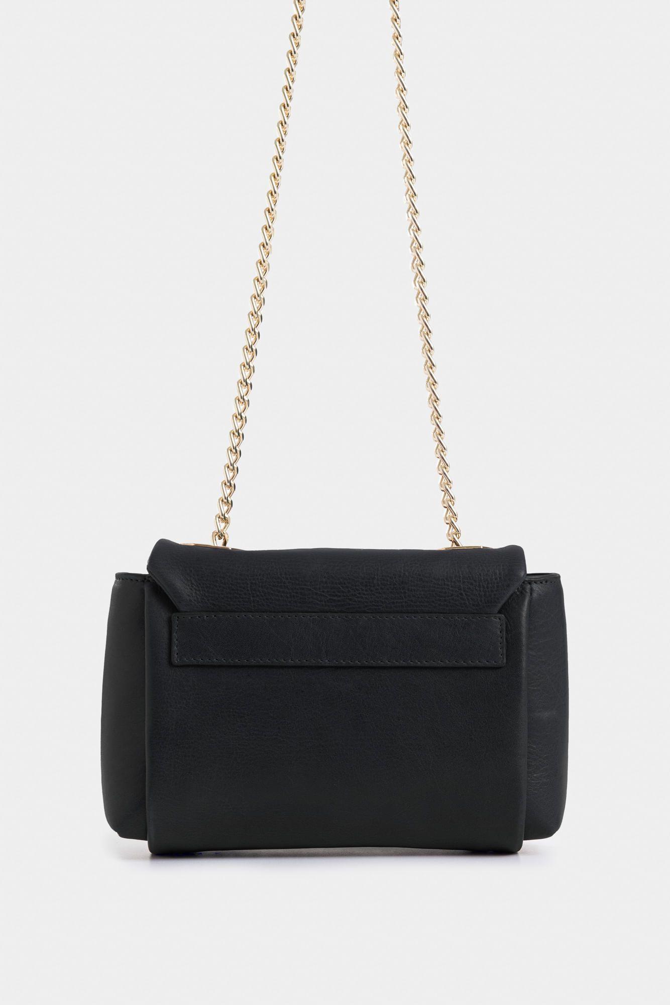 Manos libres mini Lili 3.0 de cuero para mujer cadena negro-2