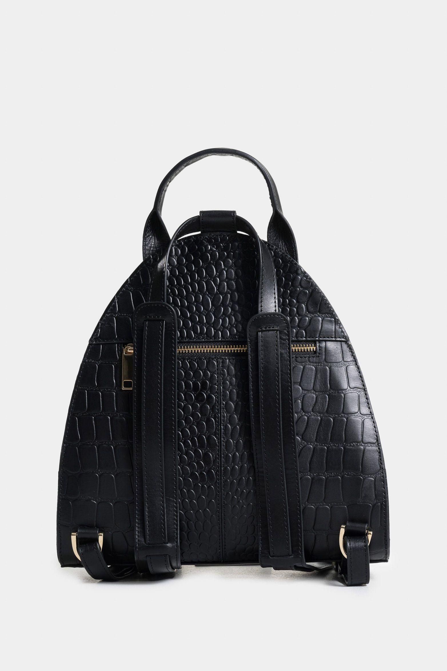 Morral Stefano de cuero grabado  negro-3