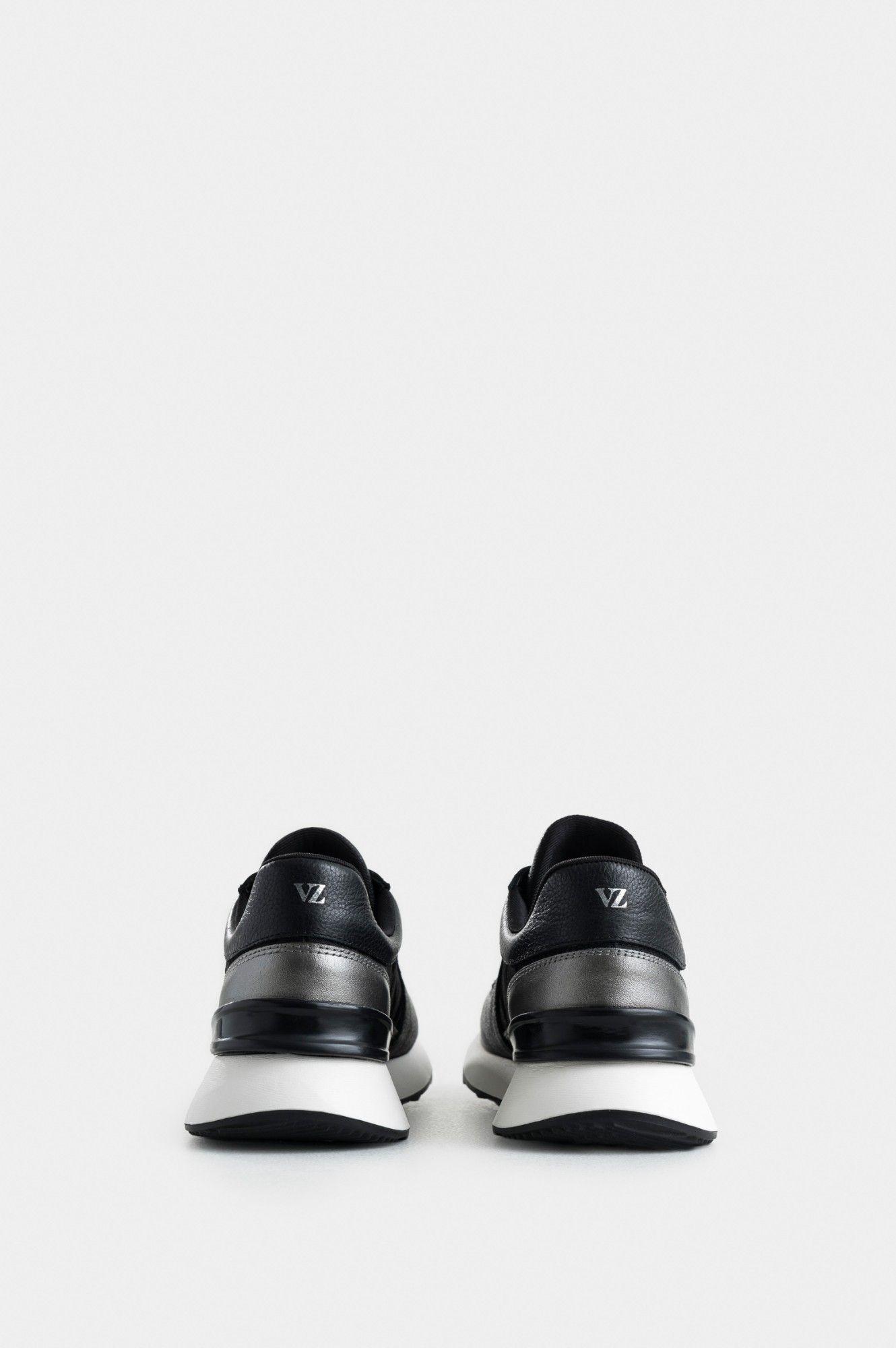 Vélez Zapatillas Jacinto Cuero Y Lona Mujer Monogram Negro-3