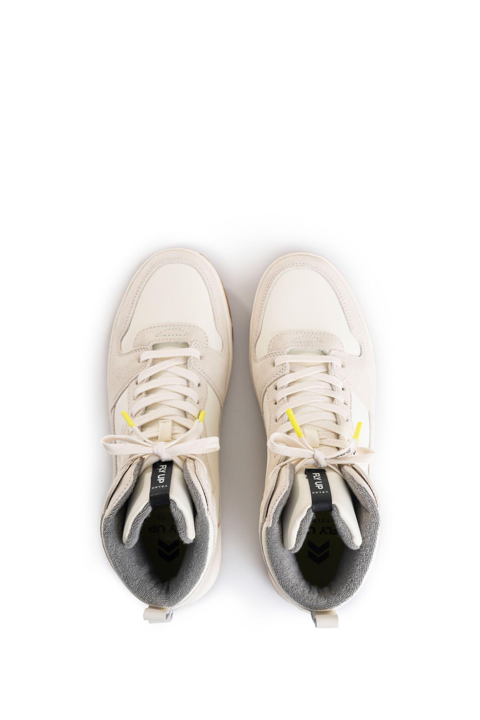 Vélez Zapatilla Tenis Fly Up Off 2.0 Textil Y Cuero Hombre Crema-4