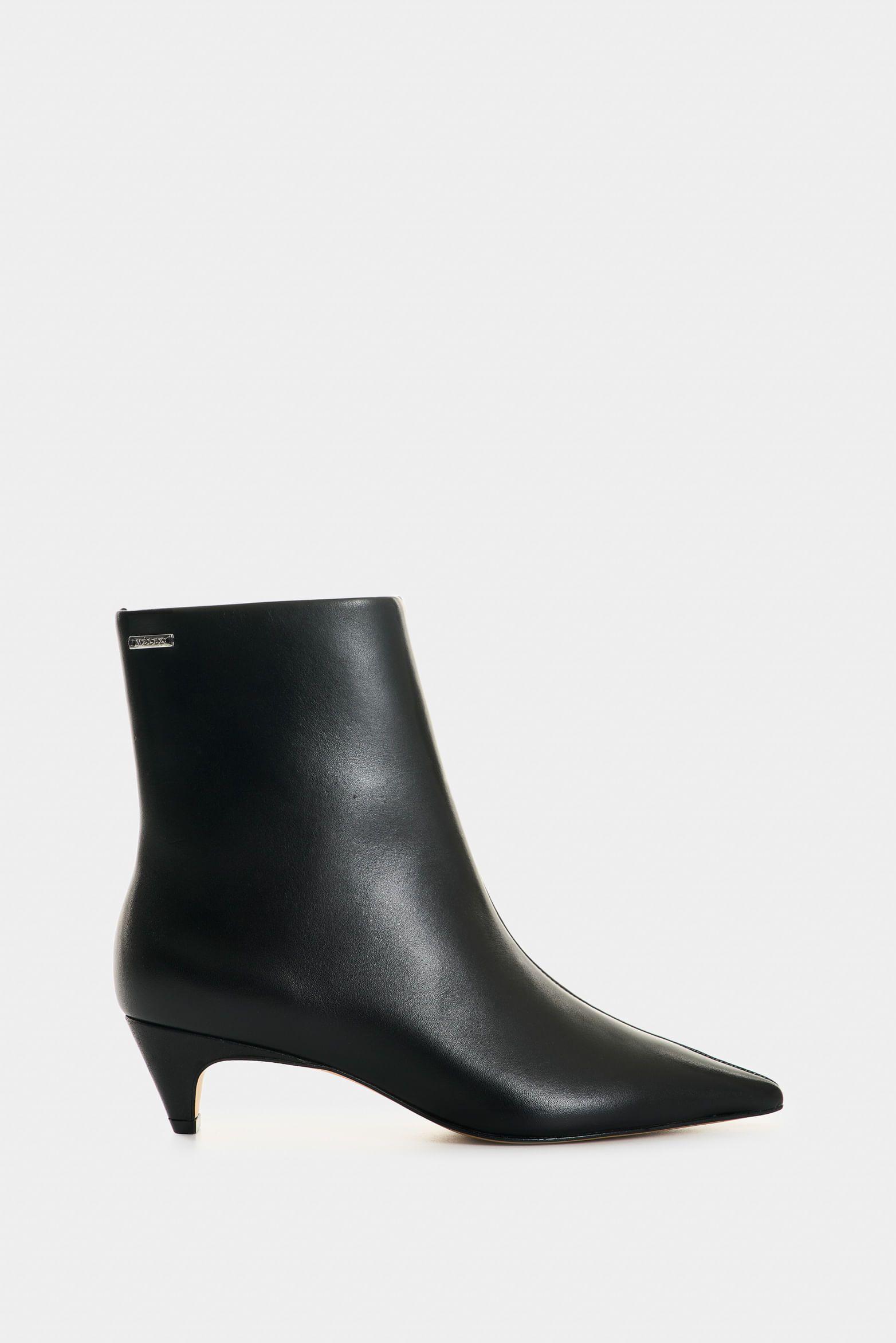Vélez Botines De Cuero Para Mujer Lyra Negro-0