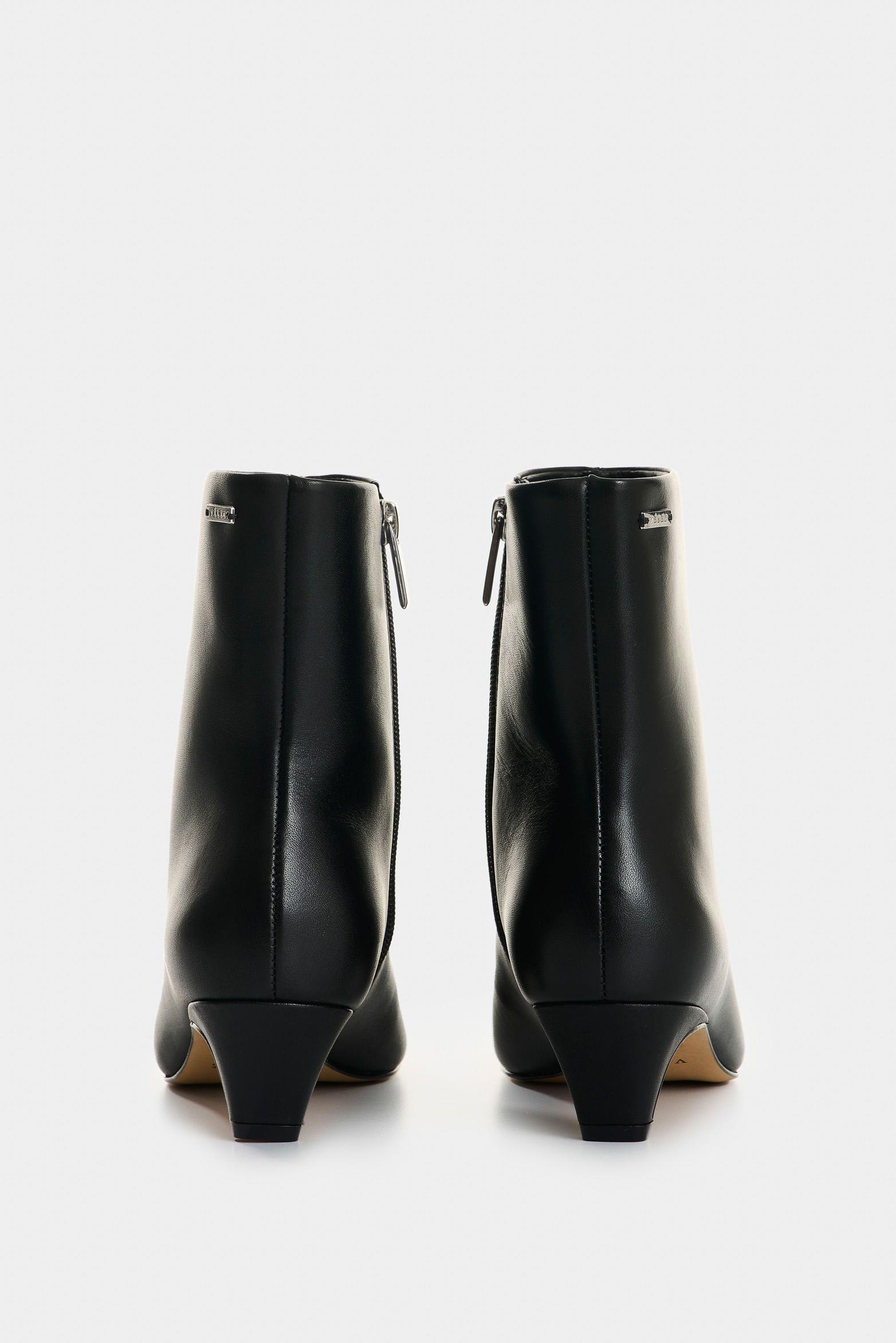 Vélez Botines De Cuero Para Mujer Lyra Negro-2