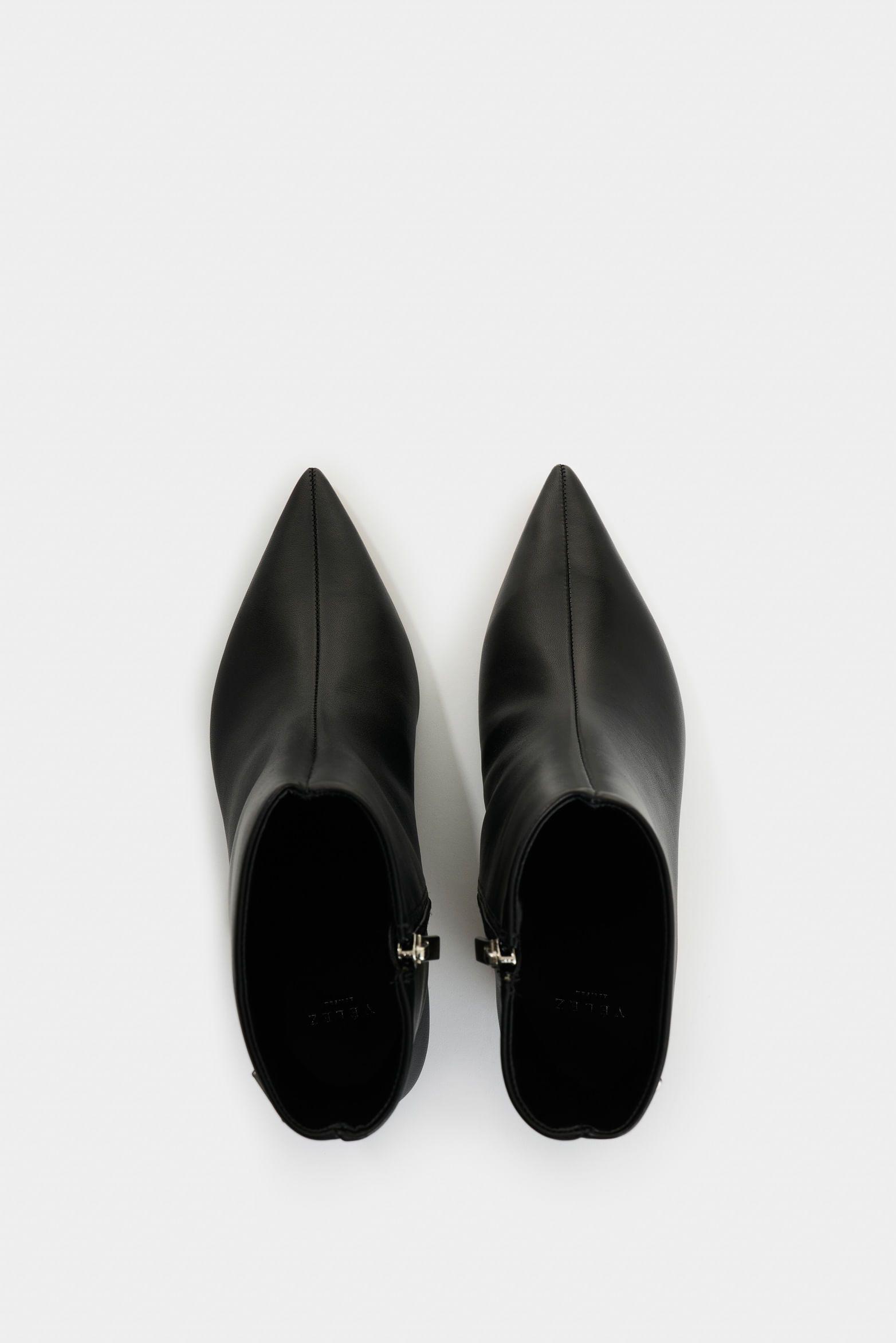 Vélez Botines De Cuero Para Mujer Lyra Negro-3