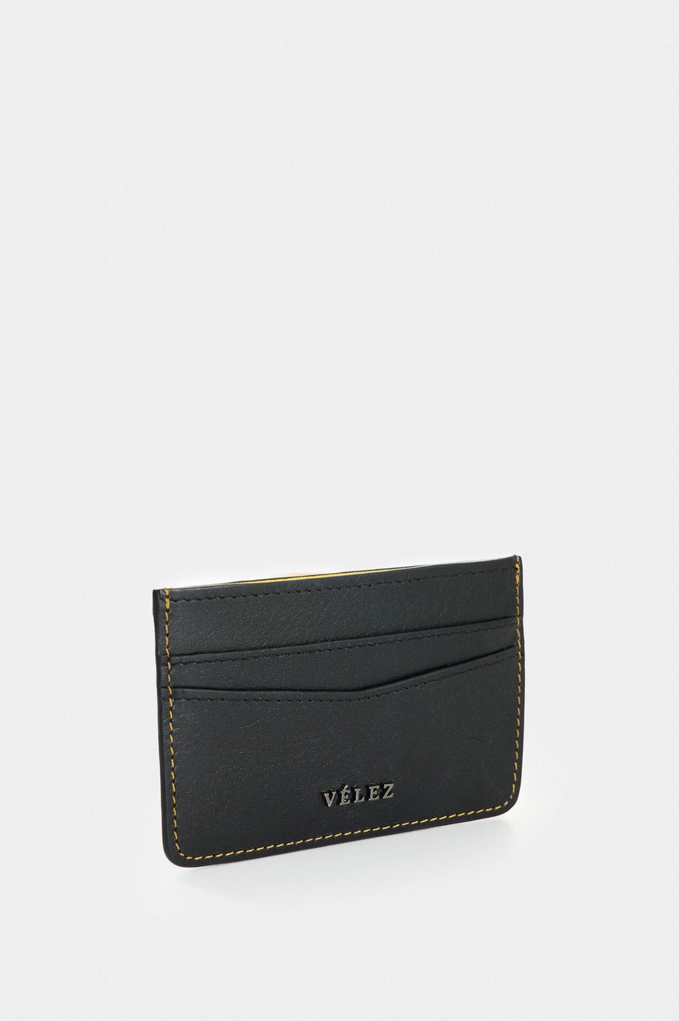 Vélez Porta Documentos Cuero Hombre Diver Negro-1